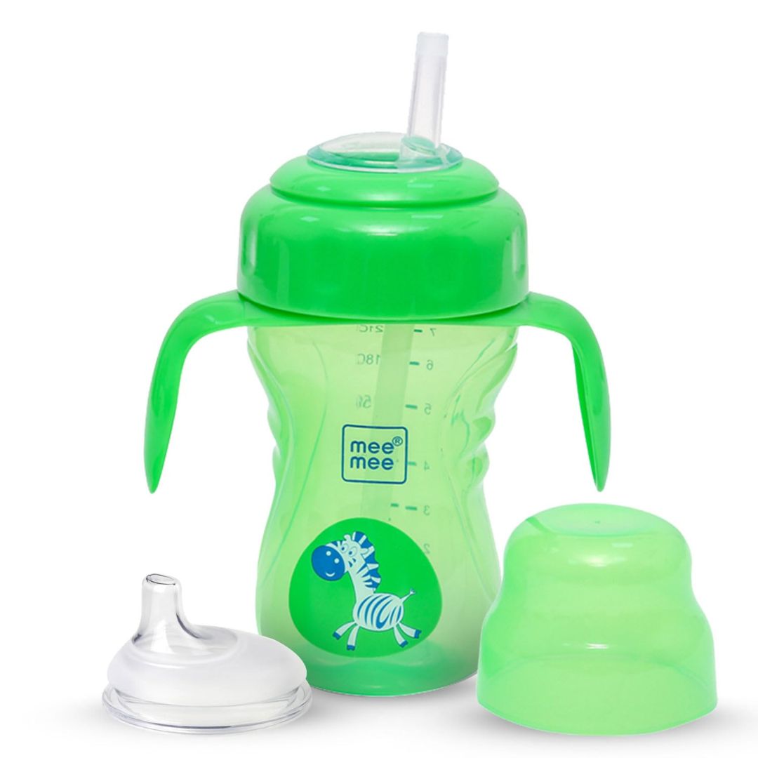Mee Mee Baby Trainer Sippy Cup | Soft Spout, Leakproof Sipper for Toddlers | Dual Handle for Easy Grip | Non -Toxic, Lightweight & BPA Free, Green