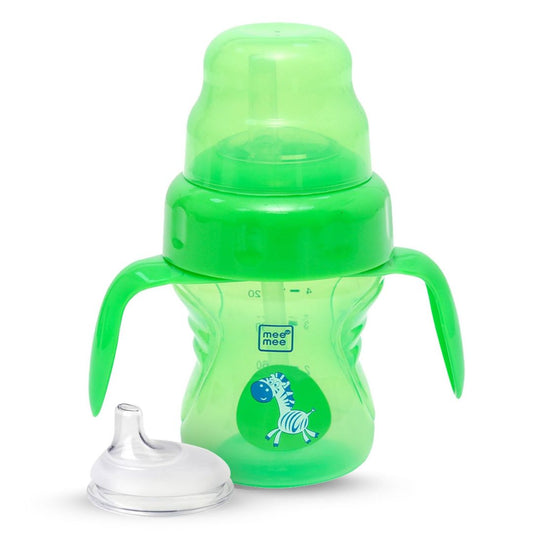 Mee Mee Baby Trainer Sippy Cup | Soft Spout, Leakproof Sipper for Toddlers | Dual Handle for Easy Grip | Non -Toxic, Lightweight & BPA Free, Green