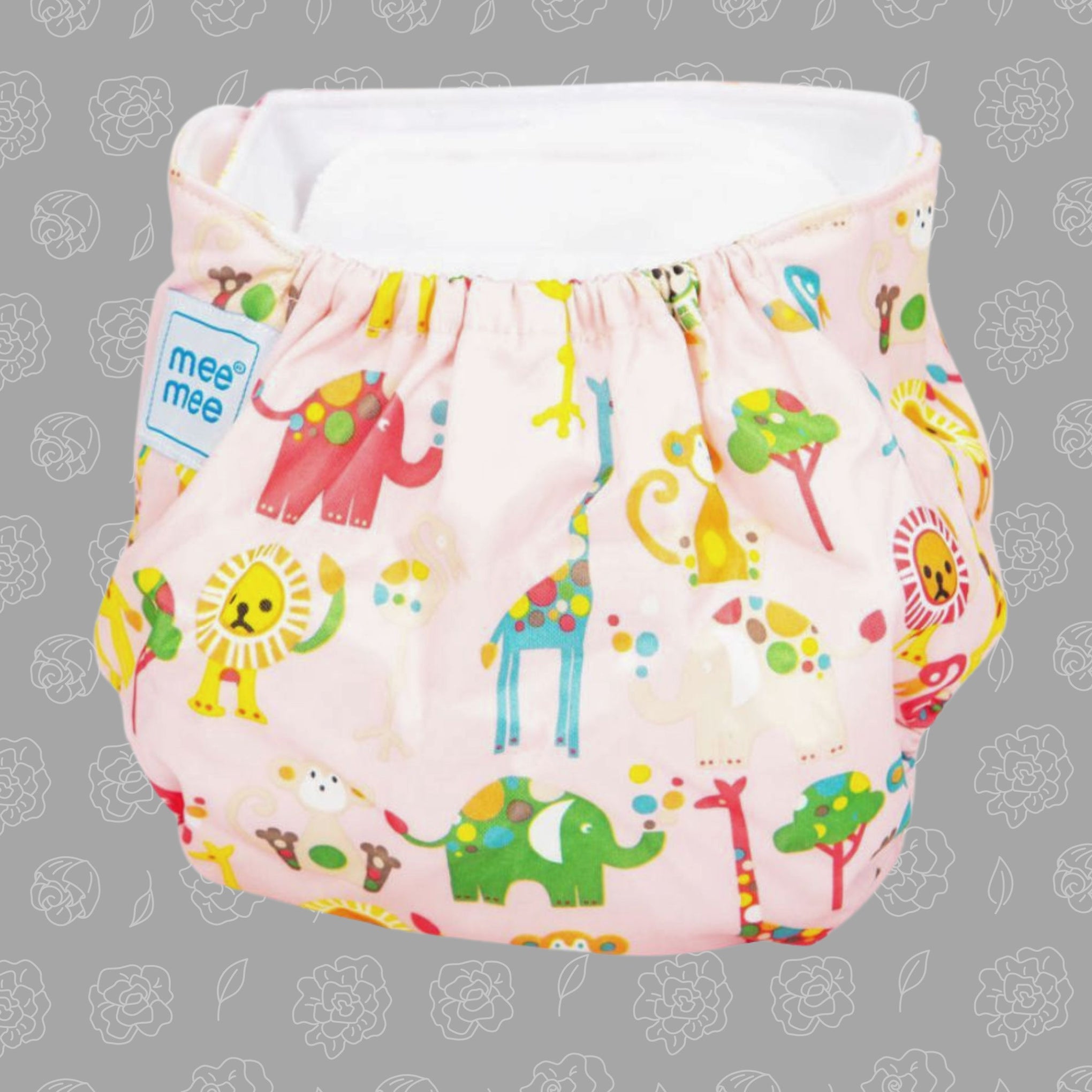 Mee Mee Reusable Baby Cloth Diaper with Adjustable Snap Buttons (Pink)