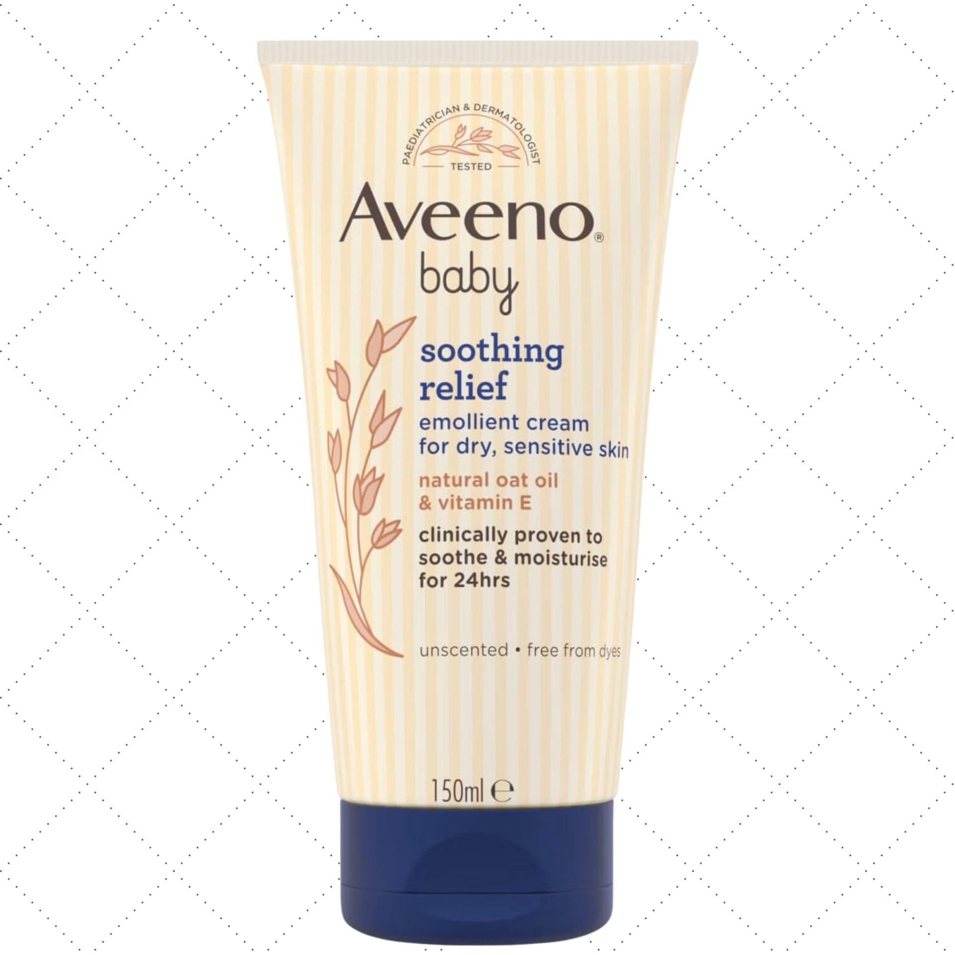 AVEENO Baby Soothing Relief Emollient Cream for dry and sensitive skin | natural oat oil & vitamin E | baby care | 150 ml
