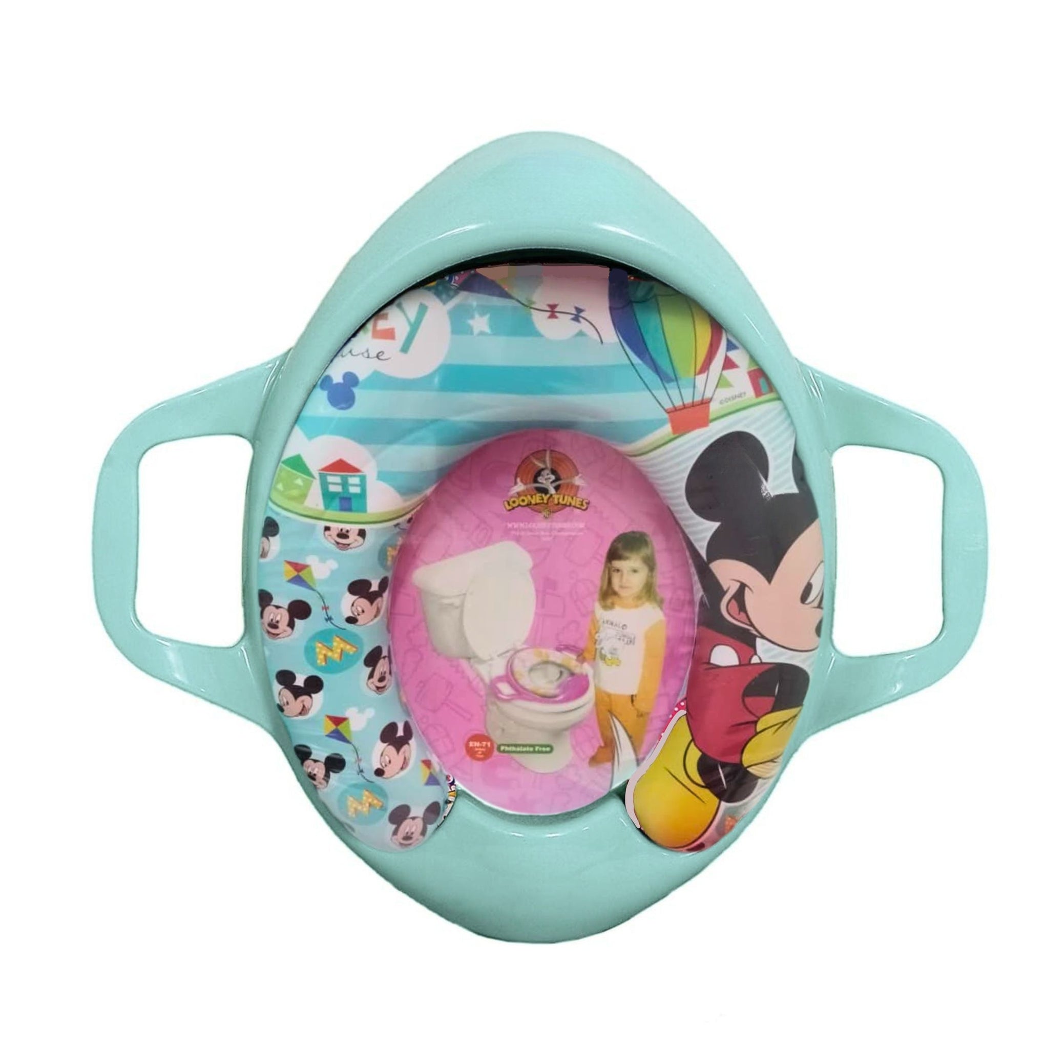 Smile Baby Cushioned portable Baby Potty Seat for Toilet Training with Easy grip support handles, Easy to Carry