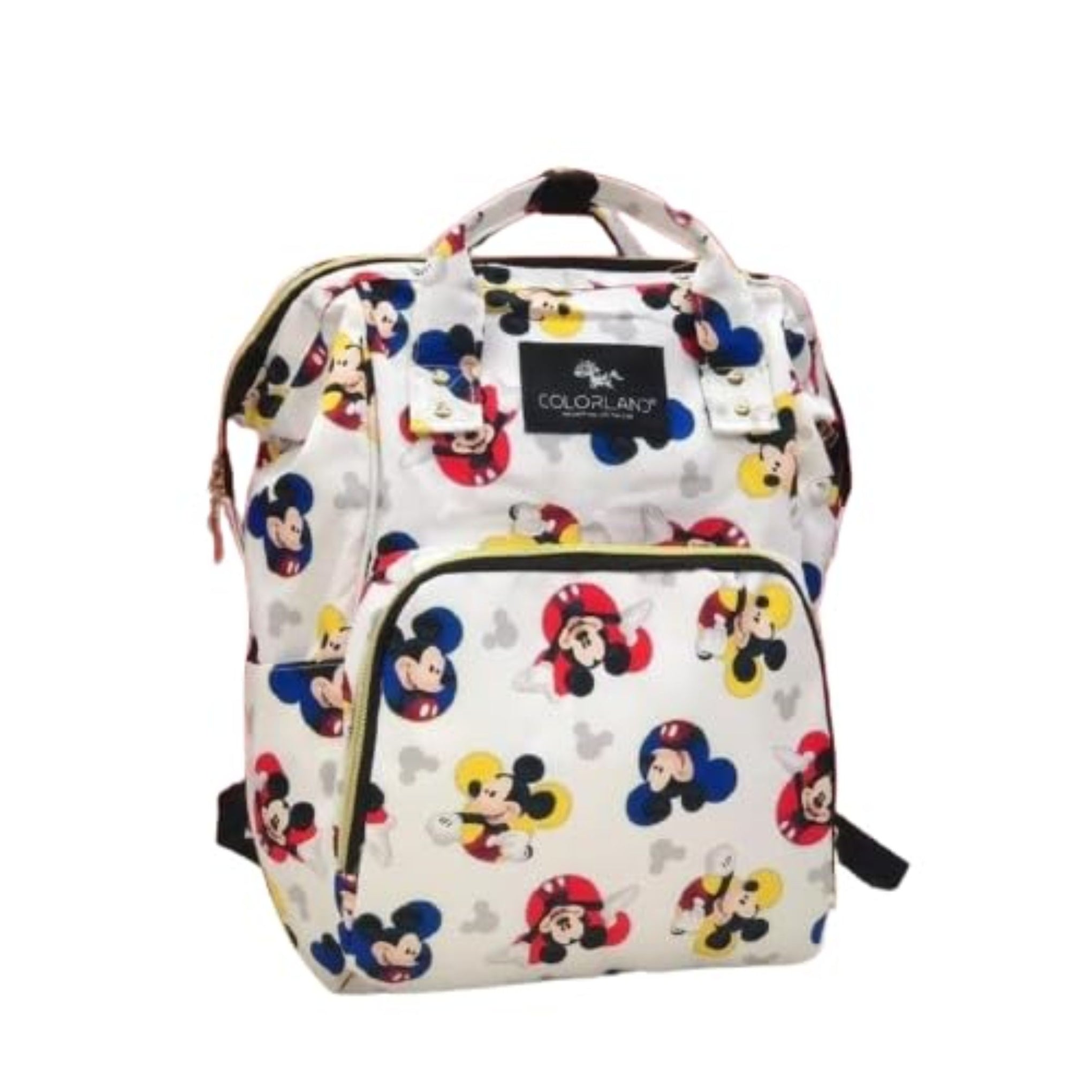 Smile Baby Diaper Bag/ Mummy Bag/ Nursery Bag Stylish Travelling Backpack Spacious, Multifunctional, Stylish & Waterproof baby bag.(  mickey mouse White)