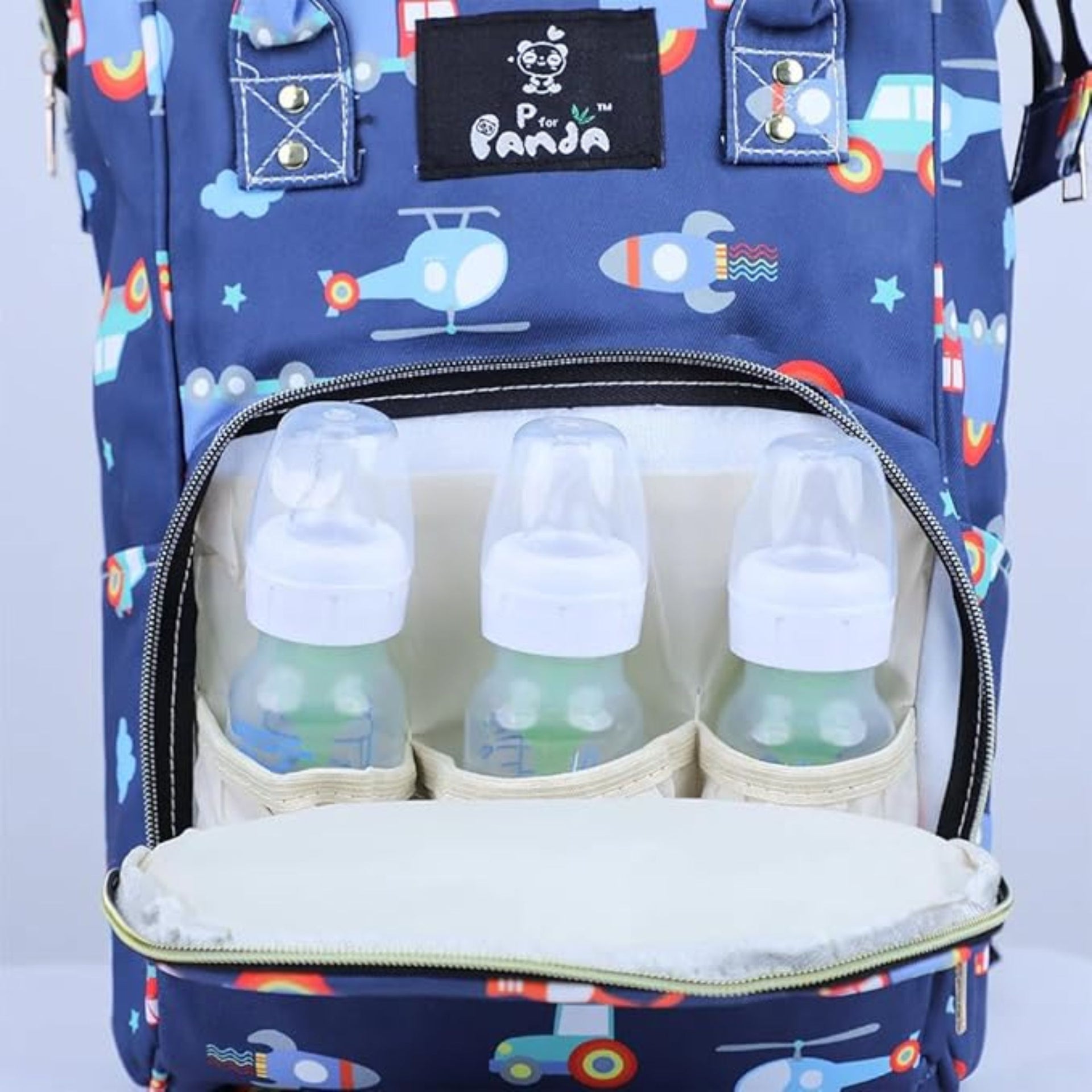 Smile Baby Diaper Bag/ Mummy Bag/ Nursery Bag Stylish Travelling Backpack Spacious, Multifunctional, Stylish & Waterproof baby bag.(  mickey mouse White)
