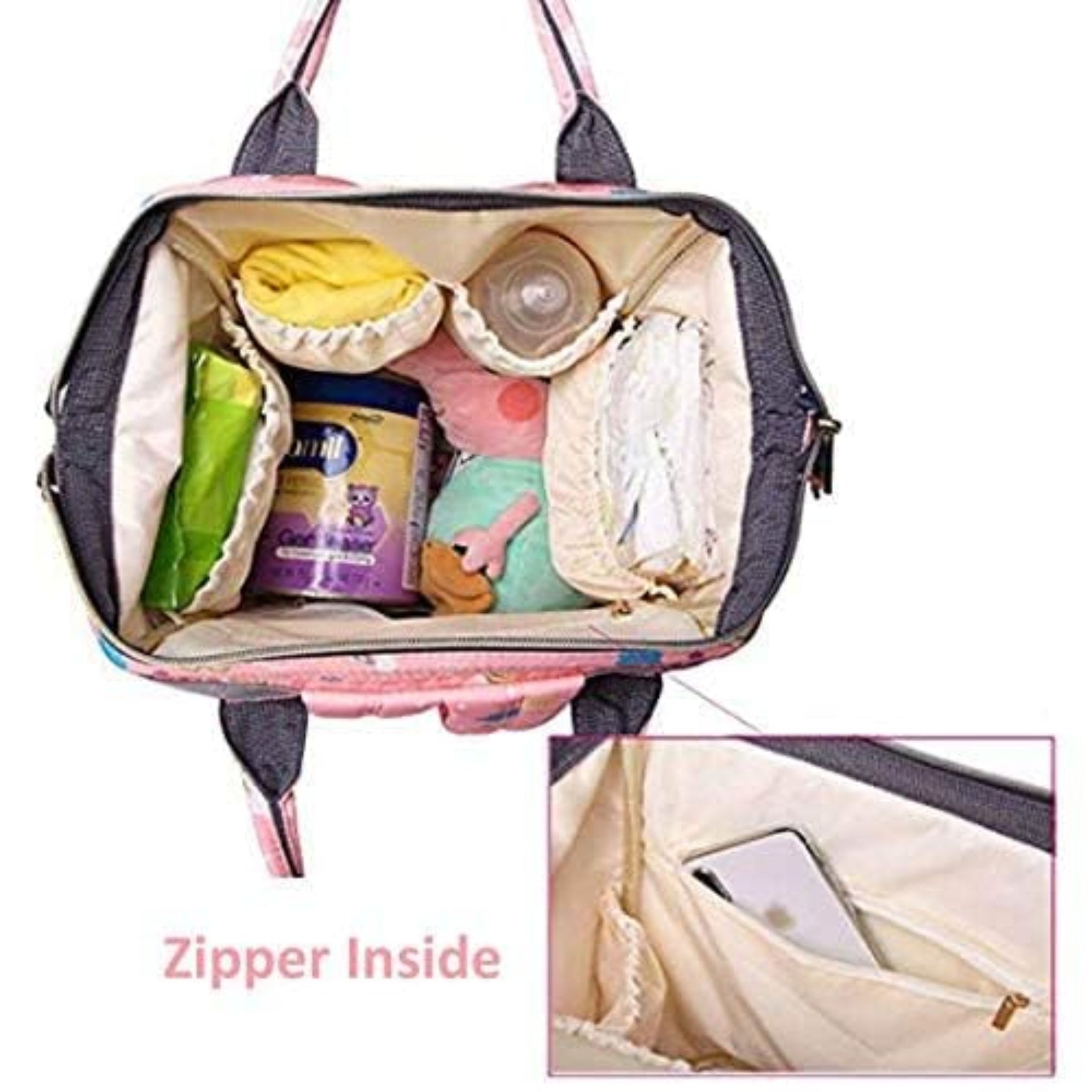 Smile Baby Diaper Bag/ Mummy Bag/ Nursery Bag Stylish Travelling Backpack Spacious, Multifunctional, Stylish & Waterproof baby bag.(  mickey mouse White)