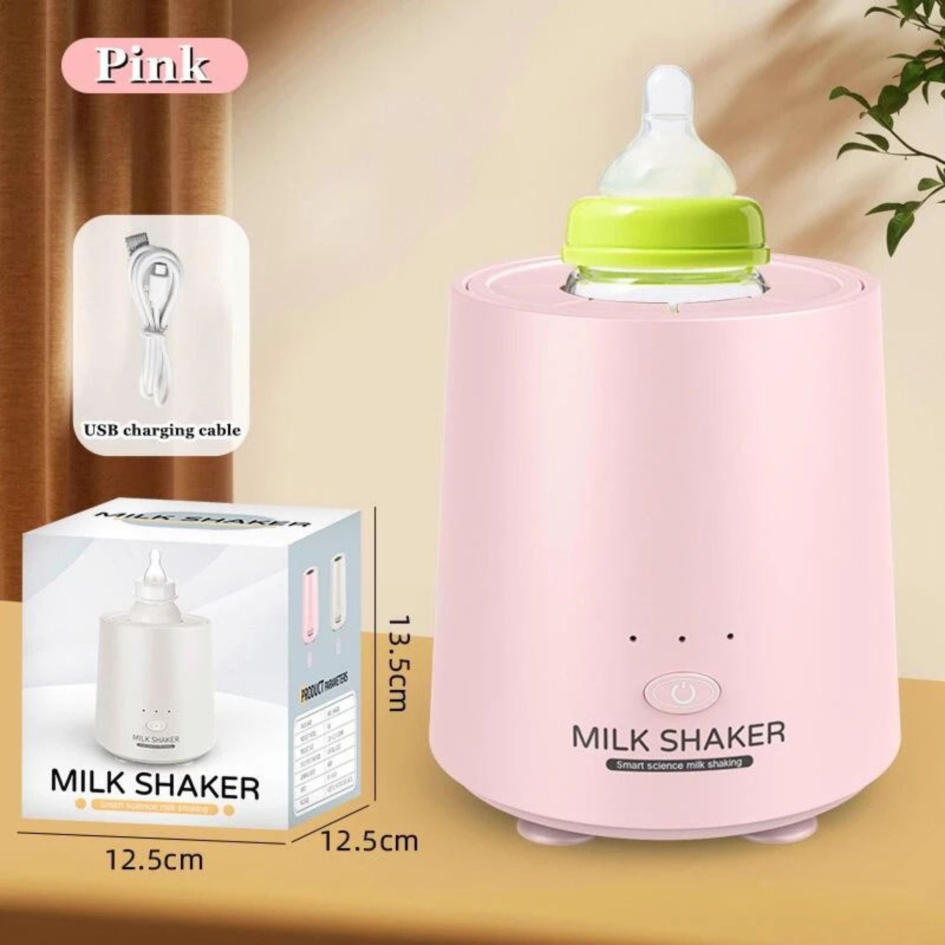 SMILE BABY Baby Bottle Shaker,Infant Bottle Mixer, Electric Automatic Infant Bottle Shaker, USB Charging Baby Milk Bottle Shaker In 2 Colors