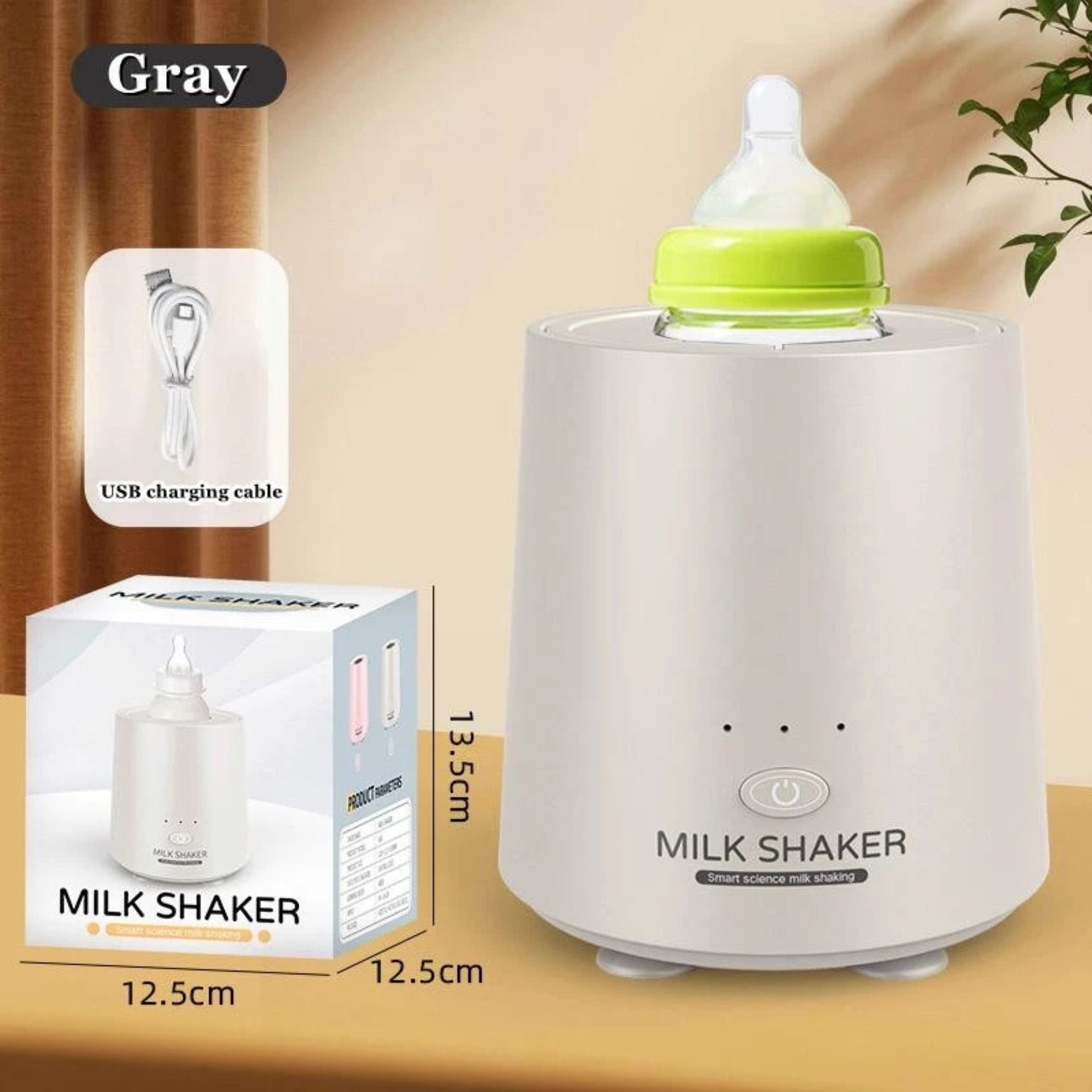 SMILE BABY Baby Bottle Shaker,Infant Bottle Mixer, Electric Automatic Infant Bottle Shaker, USB Charging Baby Milk Bottle Shaker In 2 Colors