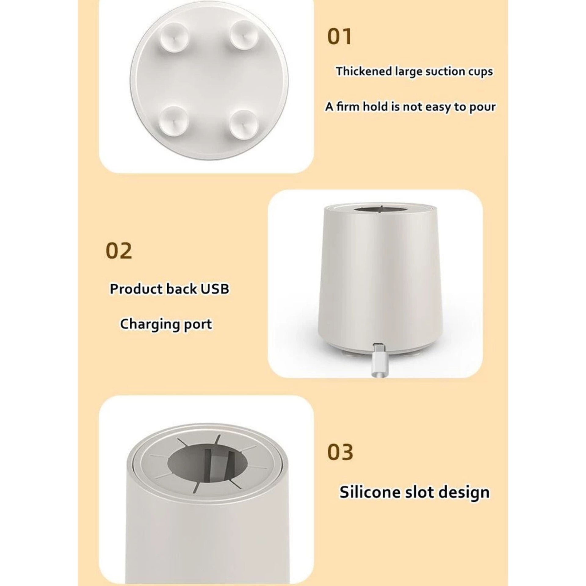 SMILE BABY Baby Bottle Shaker,Infant Bottle Mixer, Electric Automatic Infant Bottle Shaker, USB Charging Baby Milk Bottle Shaker In 2 Colors