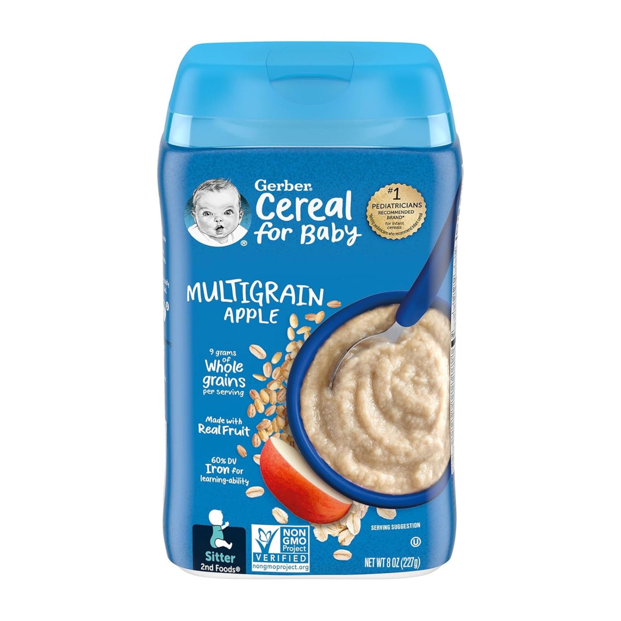 Gerber Baby Cereal, 2nd Foods, Multigrain Apple, Baby Food, 227gm , baby food for 3 to 6 Months baby