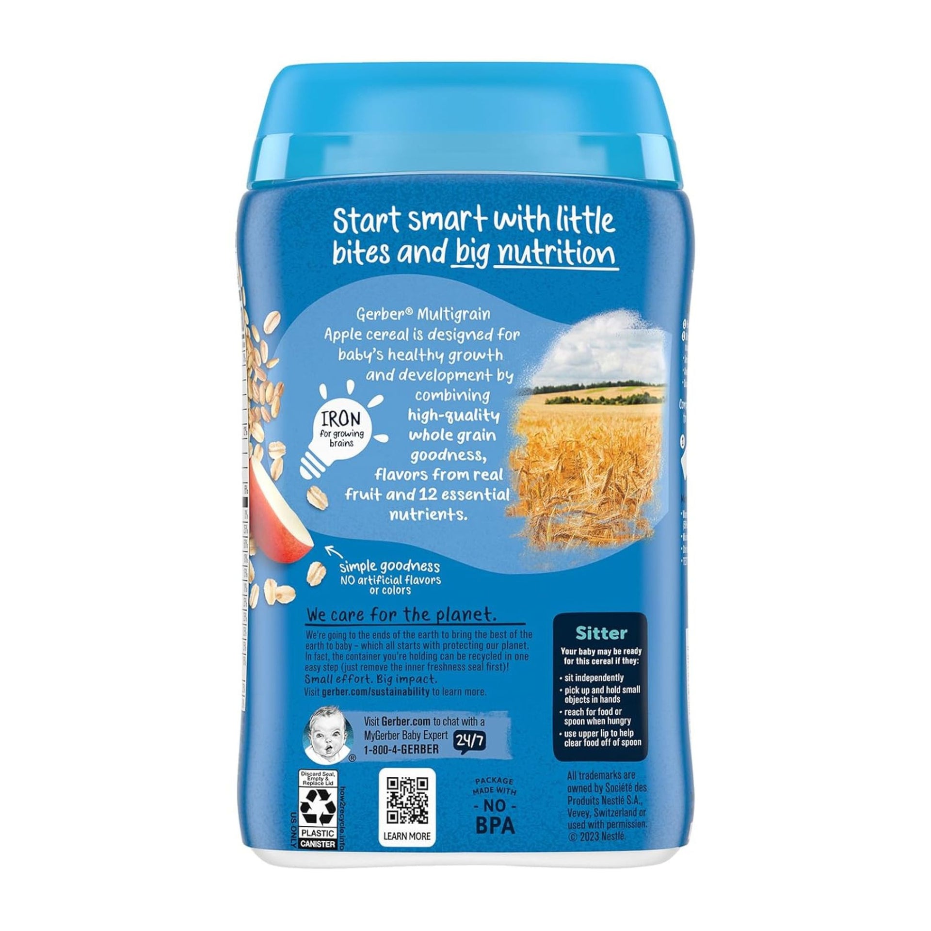 Gerber Baby Cereal, 2nd Foods, Multigrain Apple, Baby Food, 227gm , baby food for 3 to 6 Months baby