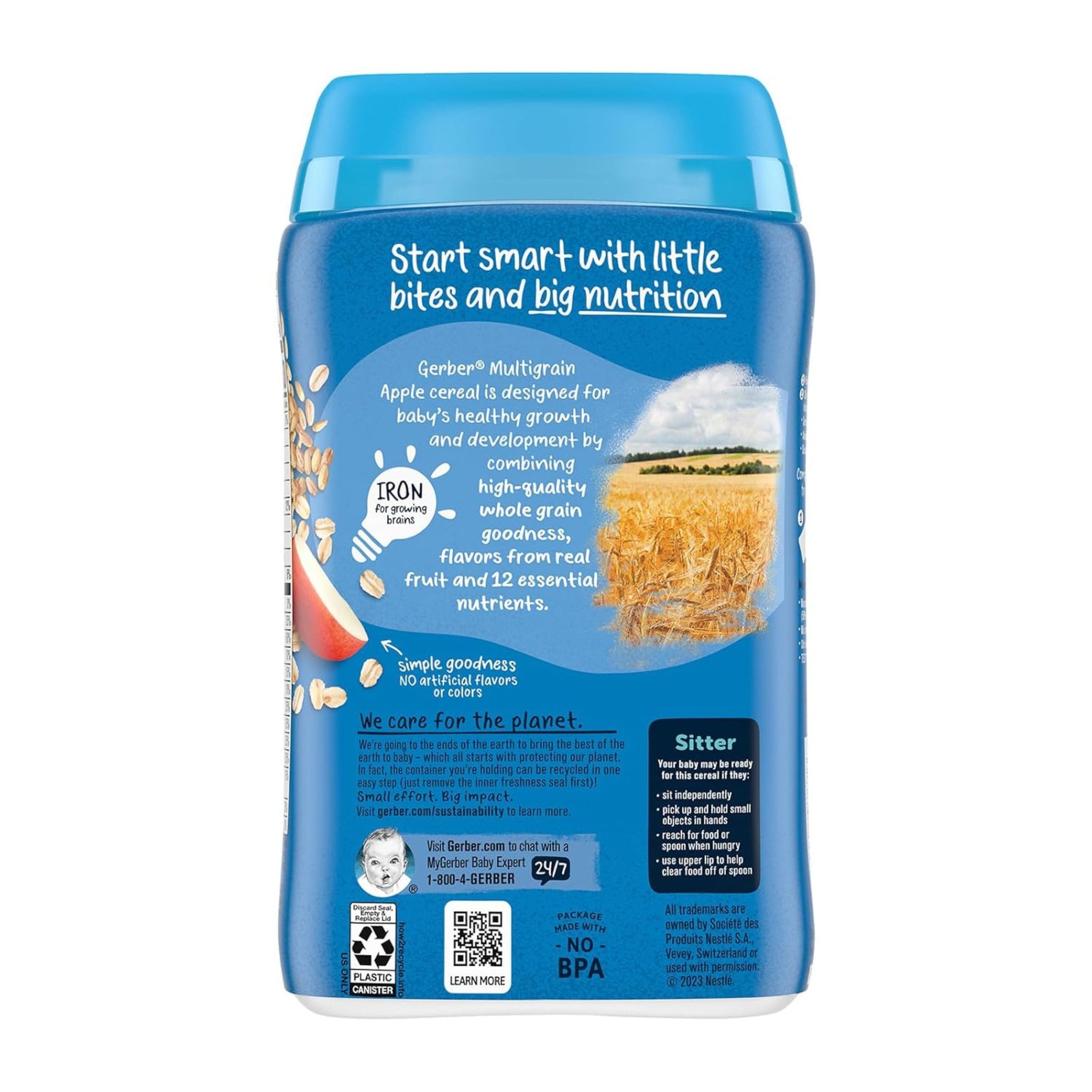 Gerber Baby Cereal, 2nd Foods, Multigrain Apple, Baby Food, 227gm , baby food for 3 to 6 Months baby