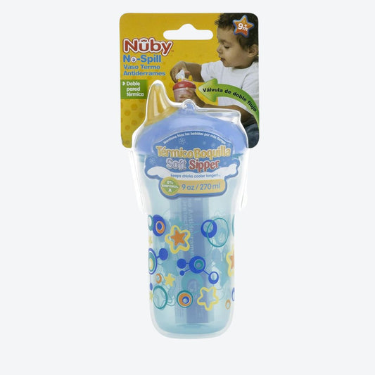 Nuby Insulated Soft Sipper Spout 270ml (Blue)