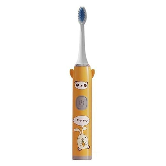 Smile Baby Children's Electric Toothbrush with Cartoon Characters, Soft Bristles Battery Operated Kids Cartoonic Vibrating/Oscillating Toothbrush for cleaning the teeth Orange Color