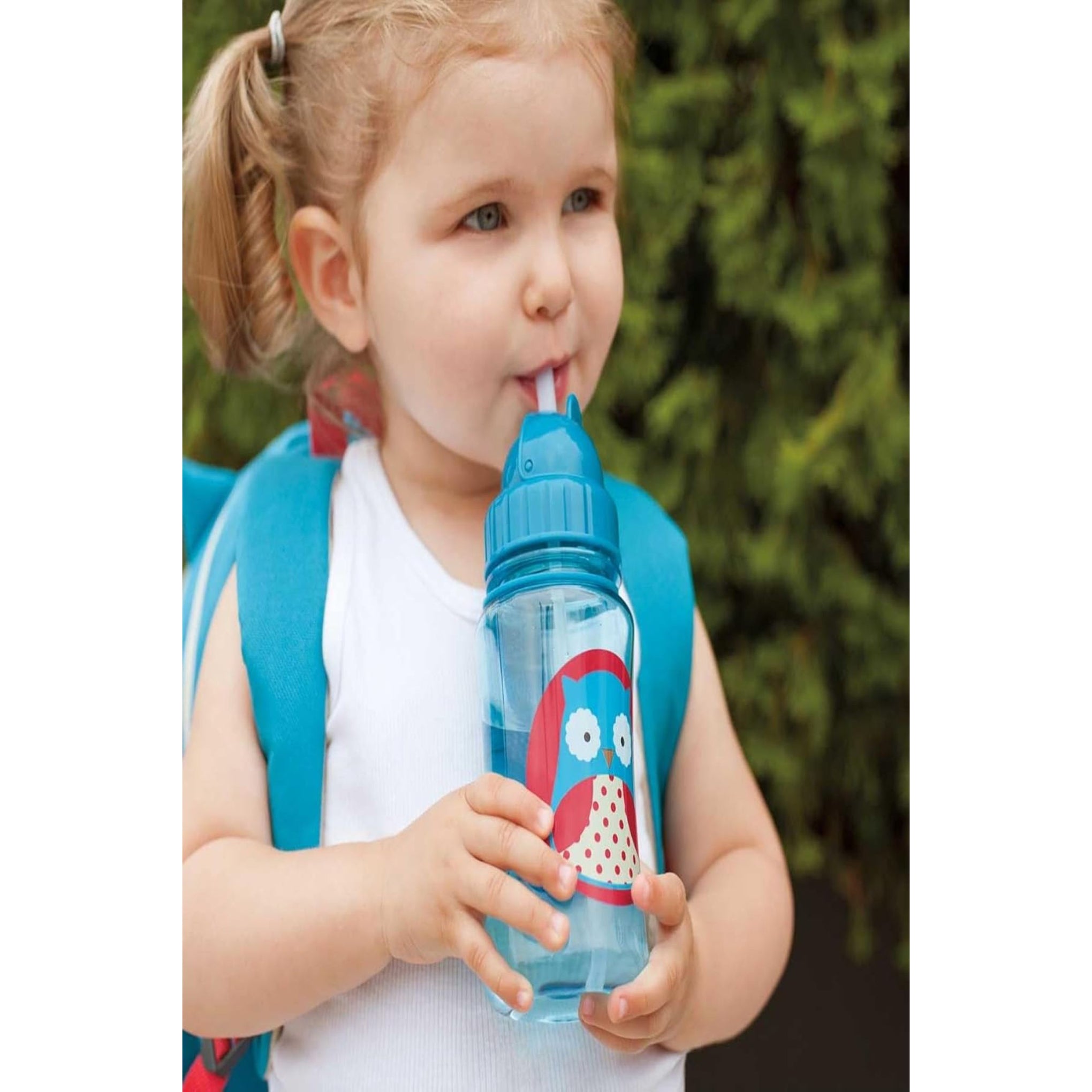 Skip Hop Zoo Straw Bottle Pp Owl (18 Months to 36 Months)