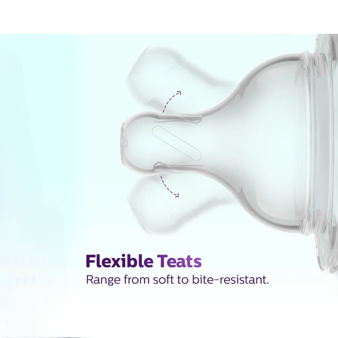 Philips Avent Grow Teat-Anti Colic-BPA Free-Flow 2 (1M+)-Pack of 2-Feeding Bottle Teat & Nipple
