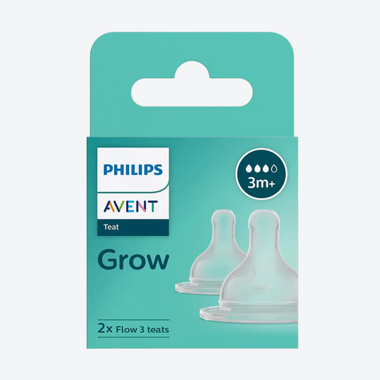 Philips Avent Grow Teat-Anti Colic-BPA Free-Flow 3 (3M+)-Pack of 2-Feeding Bottle Teat & Nipple