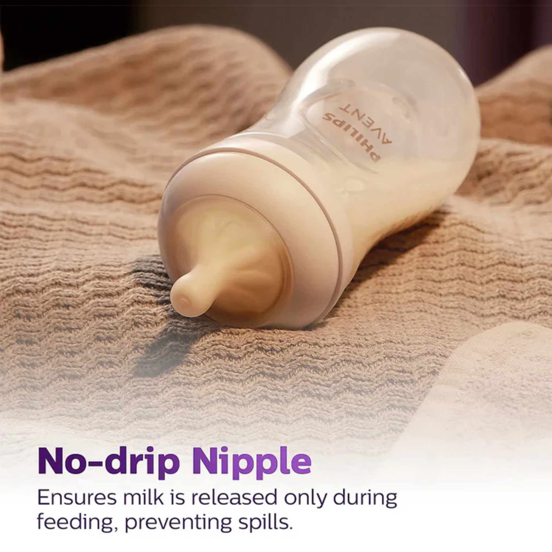 Philips Natural Response Feeding Bottle Nipple-Flow 1-Newborn-Pack of 2-Feeding Bottle Teat.