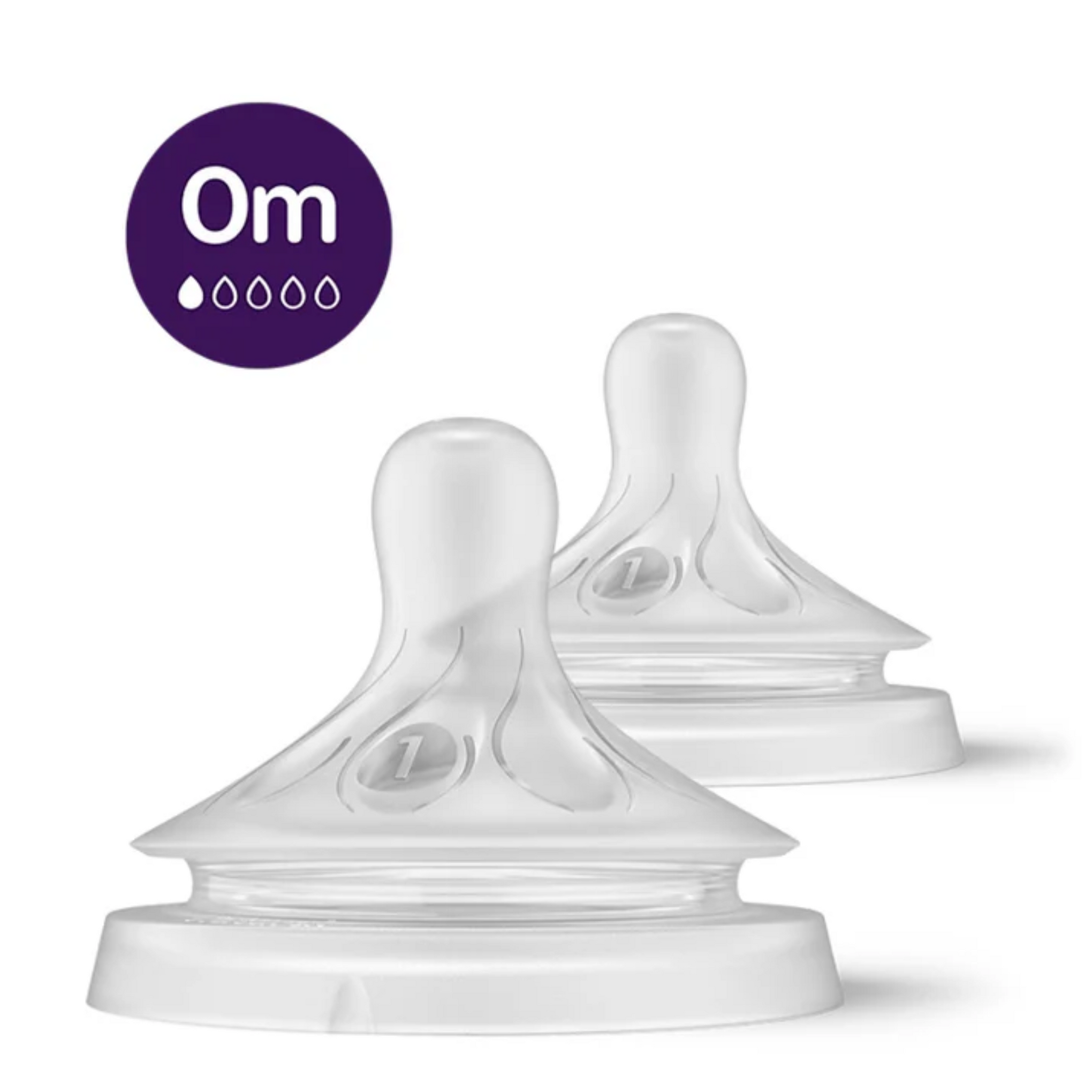 Philips Natural Response Feeding Bottle Nipple-Flow 1-Newborn-Pack of 2-Feeding Bottle Teat.