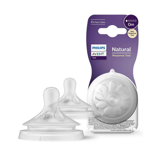 Philips Natural Response Feeding Bottle Nipple-Flow 1-Newborn-Pack of 2-Feeding Bottle Teat.