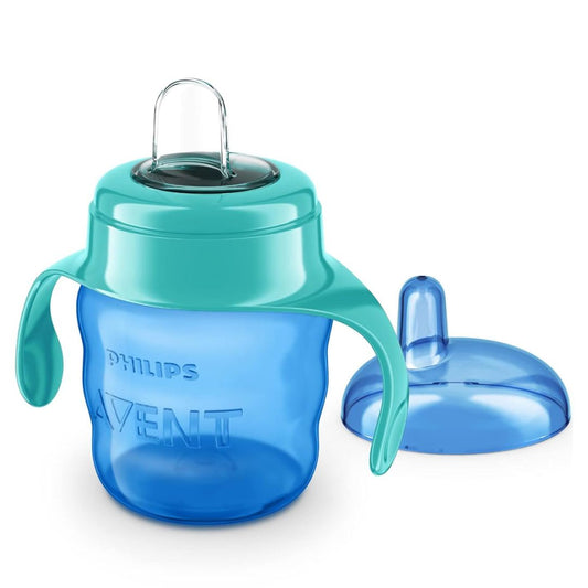 AVENT Philips Silicone Classic Spout Cup with Handle Green/Blue | 200ml