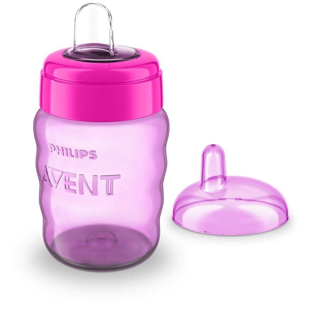 Philips Avent Silicone Classic Spout Cup Without Handle | Pink/Purple | 260ml