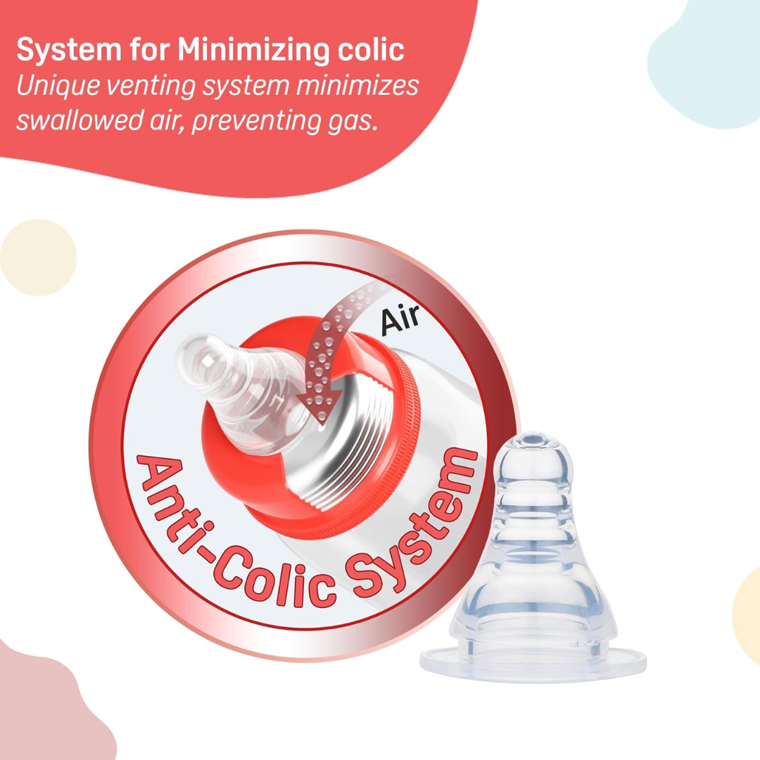 Pigeon Peristaltic Nipple M,For 4+ Month Babies,BPS Free,BPA Free,Pack of 2