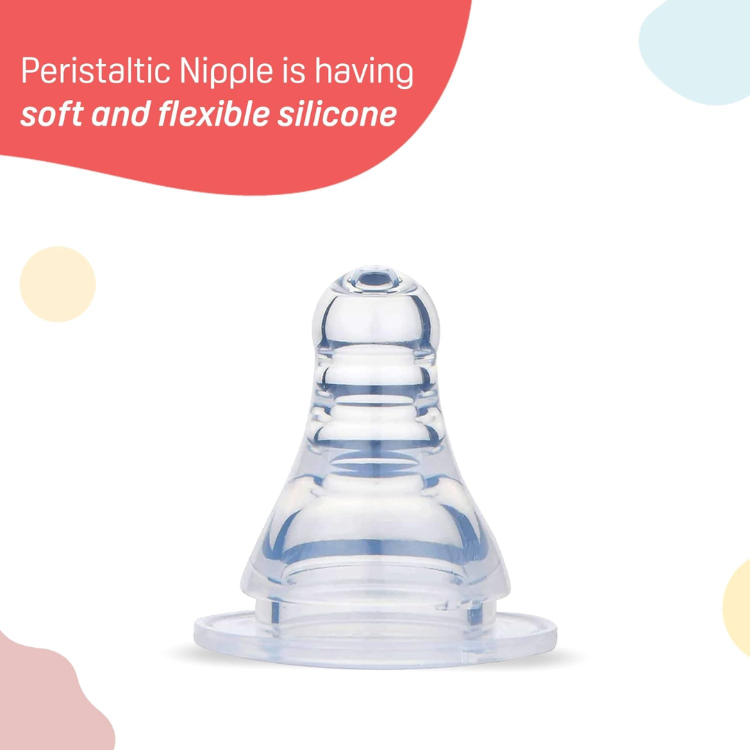 Pigeon Neoprene Peristaltic Nipple L,For 9+ Month Babies,Bps Free,Bpa Free,Pack Of 2