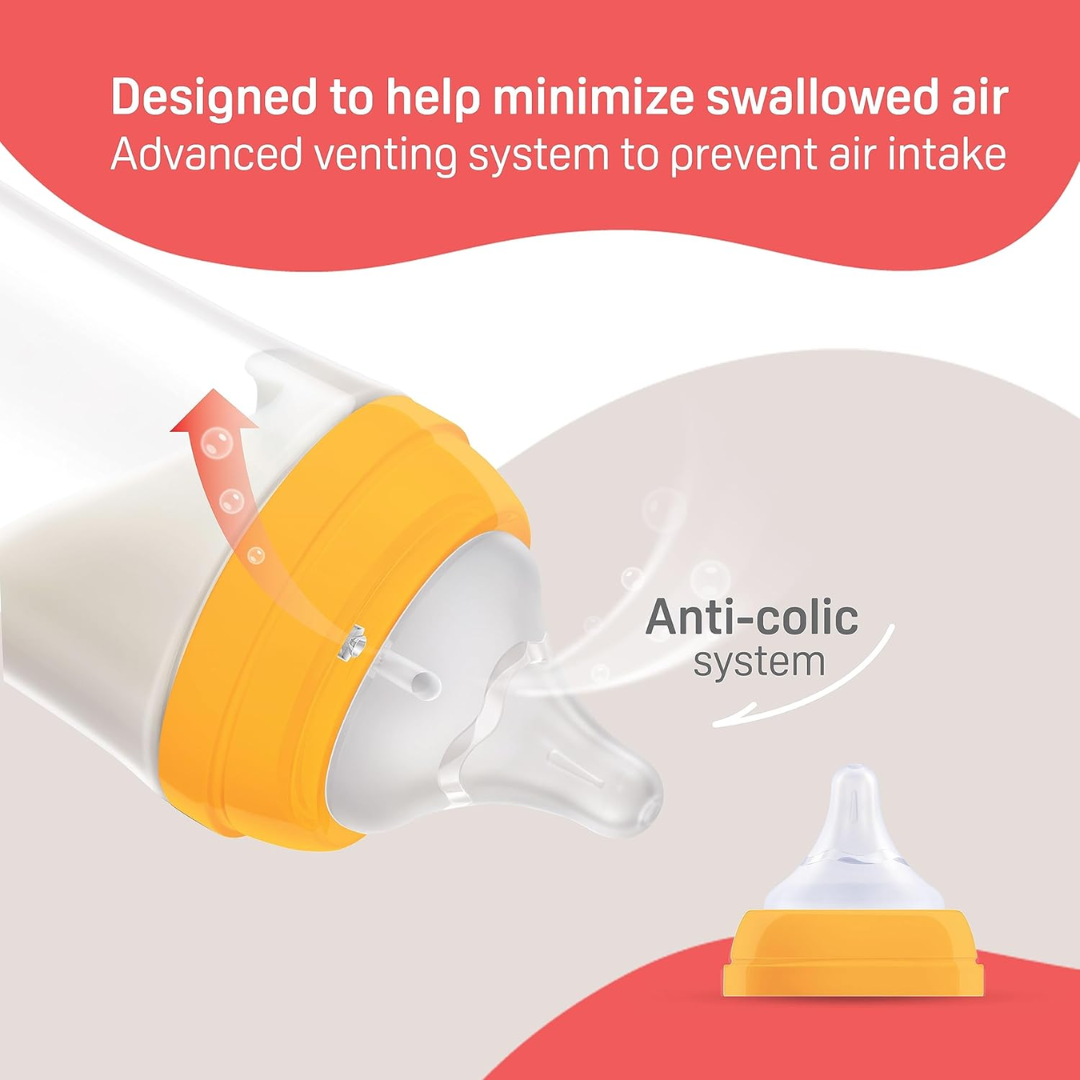 Pigeon Anti-Colic Natural Flo Teat/Nipple for Wide Neck Bottle, 1pcs, Fast Flow, Softlatch Peristaltic Plus Nipple 1pc-SS Case 0m+