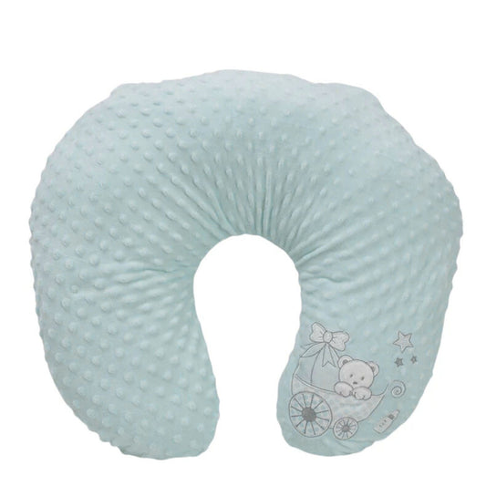 Smile Baby U-Shaped Nursing Pillow – Soft Cotton Support Cushion for Breastfeeding, Bottle Feeding & Baby Support (Grey Polka Dots)
