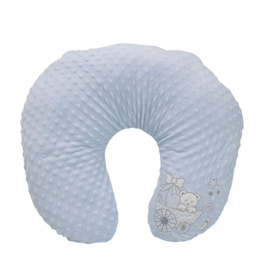 Smile Baby U-Shaped Nursing Pillow – Soft Cotton Support Cushion for Breastfeeding, Bottle Feeding & Baby Support (Grey Polka Dots)