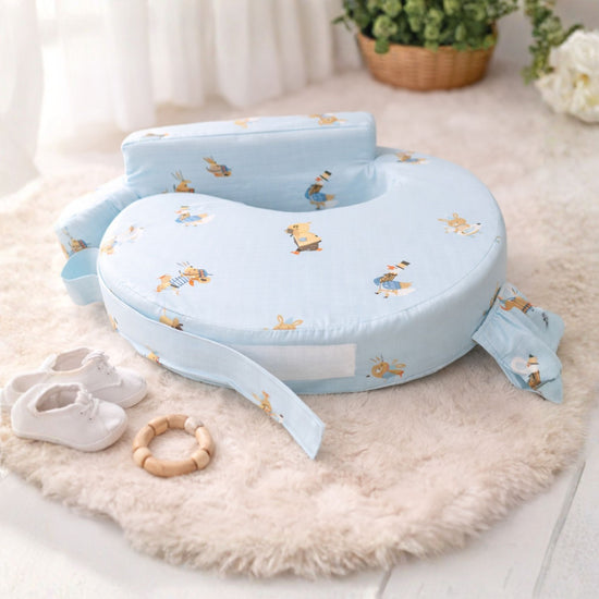Smile Baby New Born Pillow Feeding | Soft Cotton Animal Print Feeding & Nursing Support Pillow | Comfortable U-Shape Infant Feeding Cushion