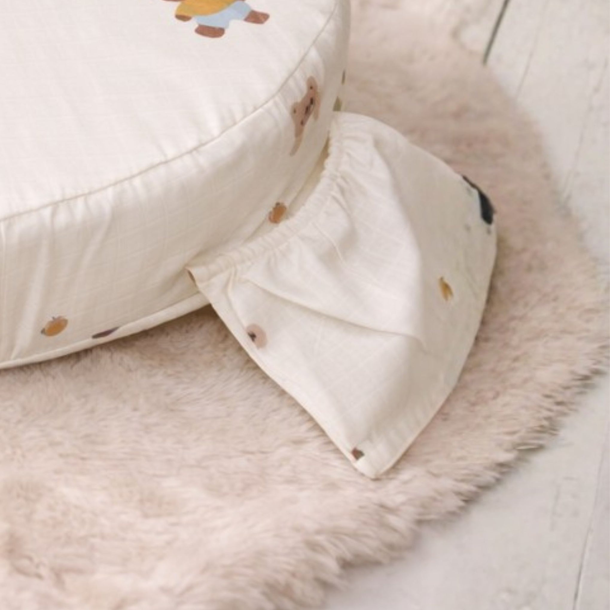 Smile Baby New Born Pillow Feeding | Soft Cotton Baby Feeding & Support Pillow with Adjustable Strap | Comfortable Nursing & Tummy Support Cushion