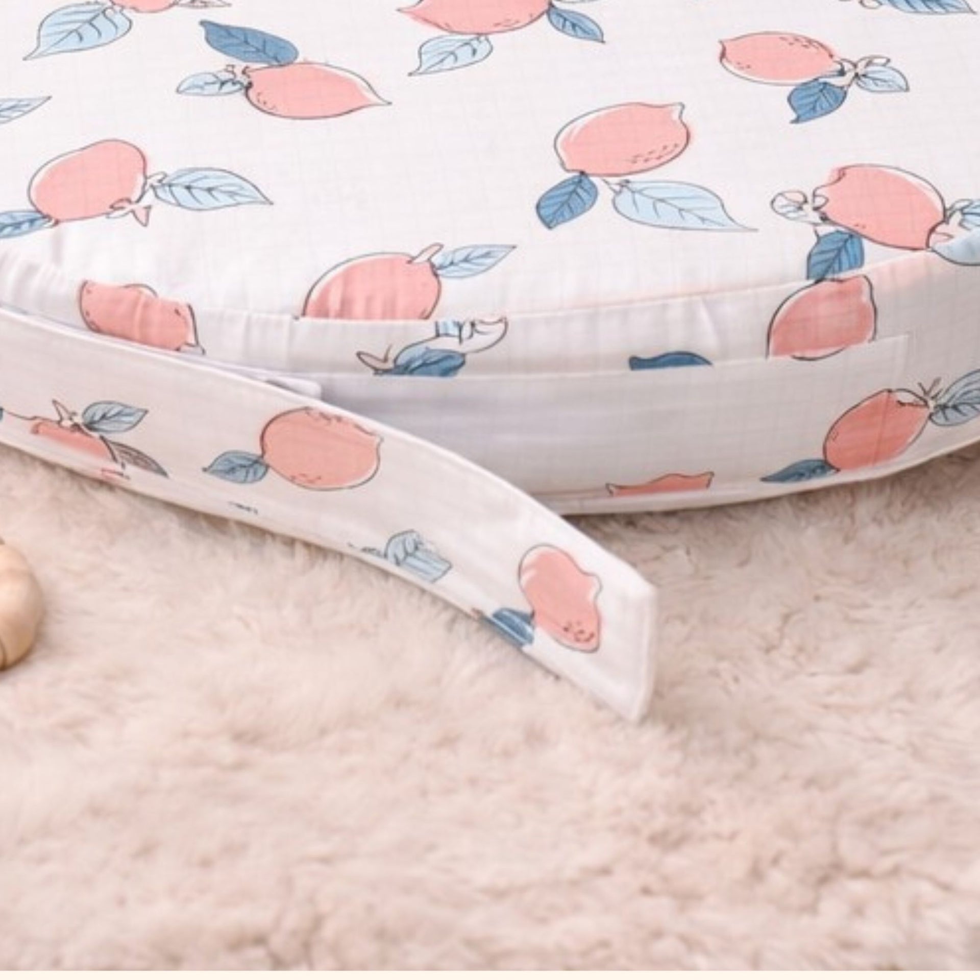 Smile Baby New Born Pillow Feeding | Soft Cotton Baby Feeding Support Pillow with Storage Pocket | Comfortable Nursing & Feeding Cushion for Newborns