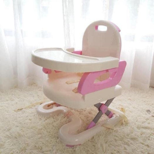 Mustela Adjustable Booster Feeding Seat | Toddlers Chair for Eating with Harness Secures Baby Tightly While You Feed - Pink