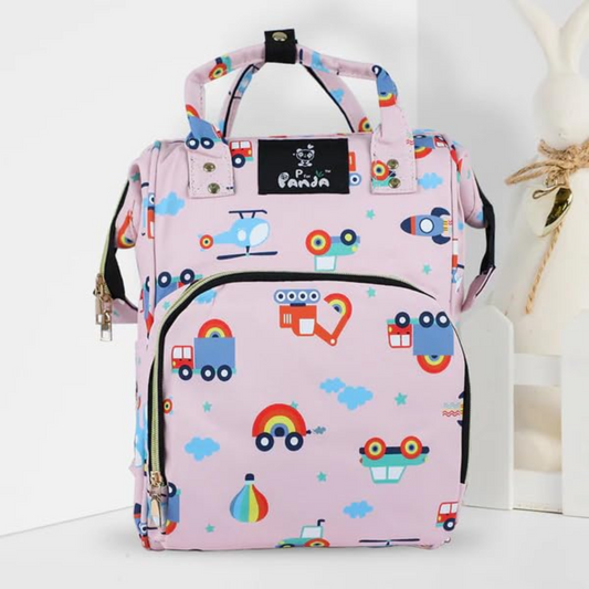 Smile Baby Diaper Bag/ Mummy Bag/ Nursery Bag Stylish Travelling Backpack Spacious, Multifunctional, Stylish & Waterproof baby bag (  Panda Pink)