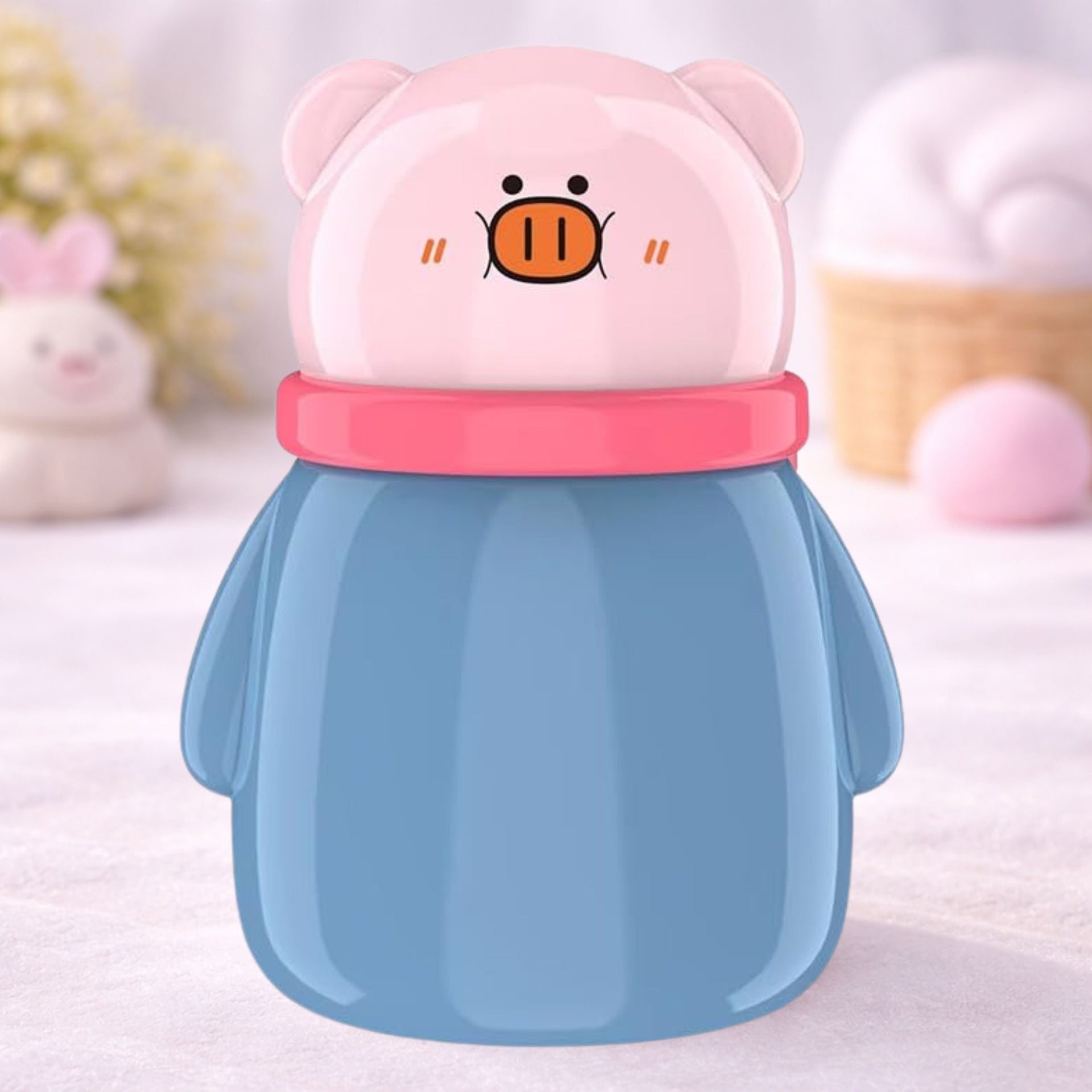 Smile Baby Pig-Shaped Powder Puff | Cute & Gentle Baby Powder Applicator