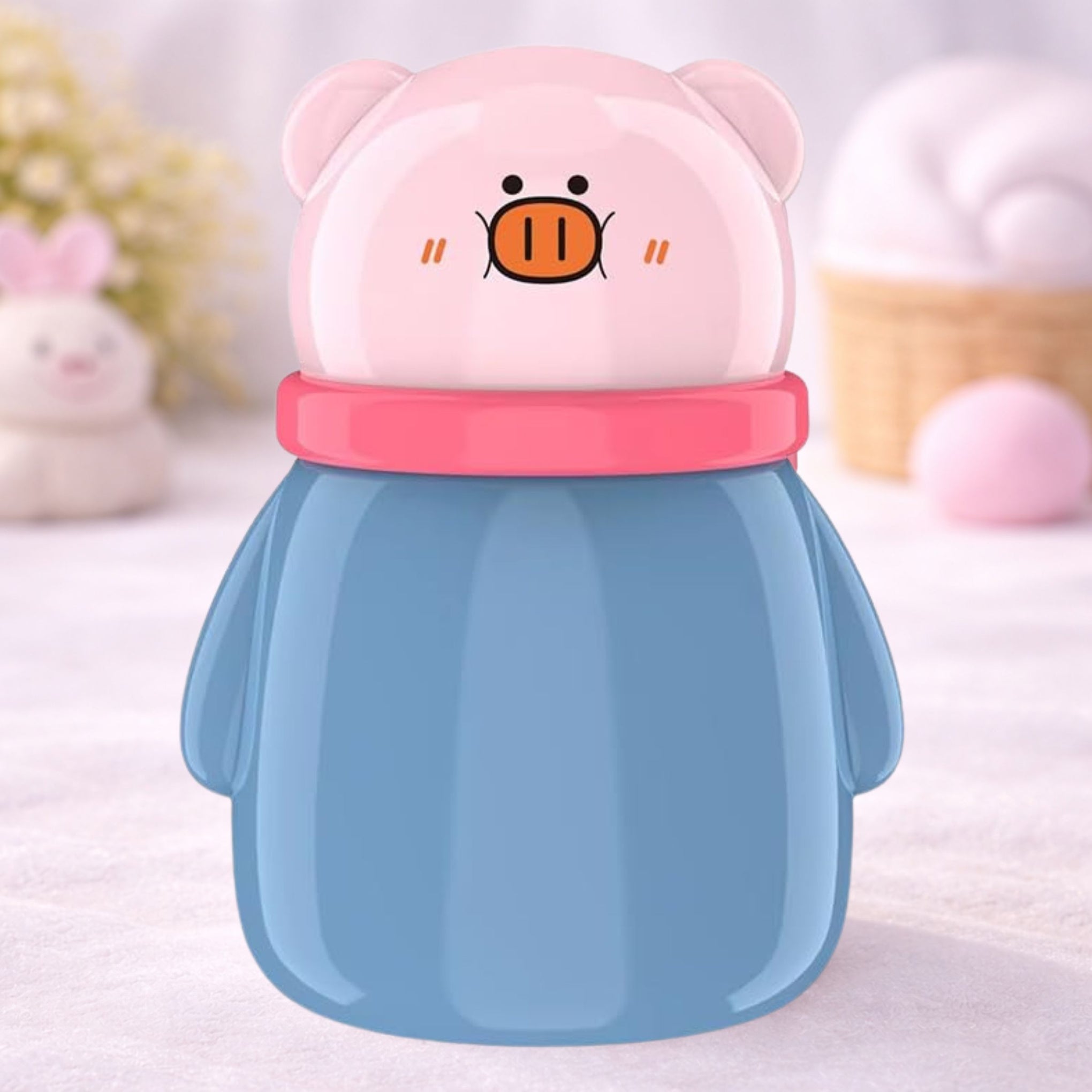 Smile Baby Pig-Shaped Powder Puff | Cute & Gentle Baby Powder Applicator