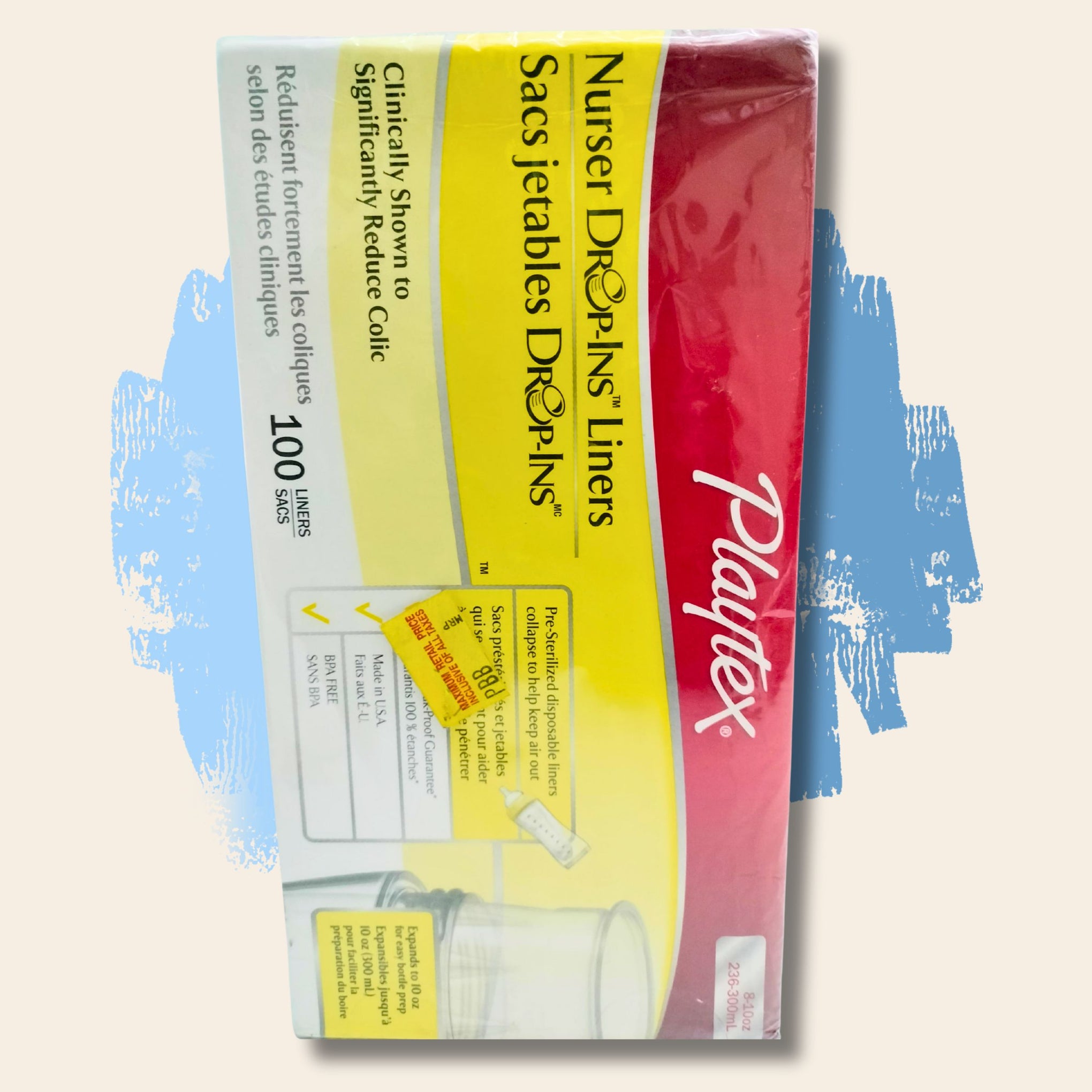 PLAYTEX Nursar Drop-ins Liners 100pec  , Pre-sterilized liners for a clean bottle every time