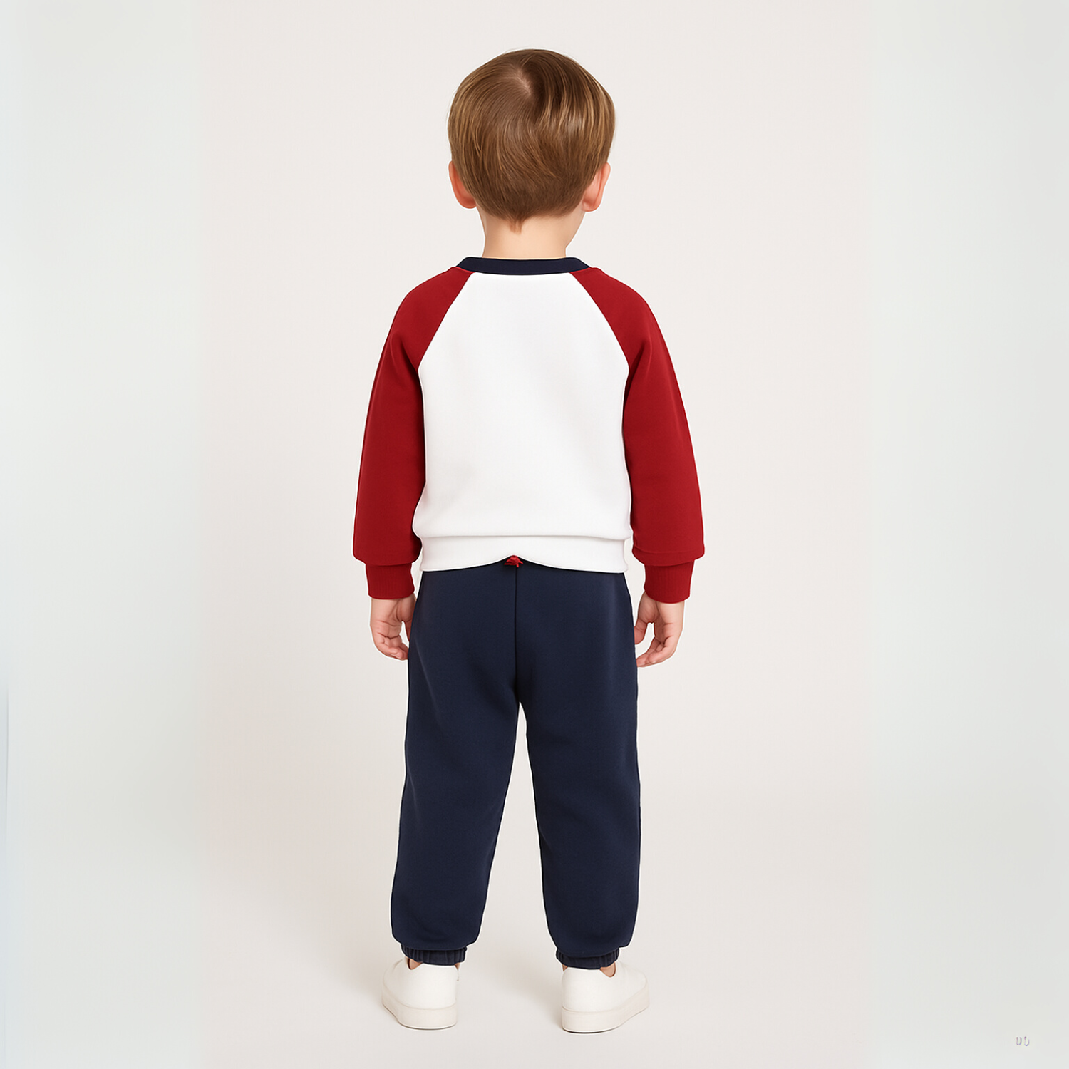 Smile Baby™ Boys’ Sporty Tracksuit Set with Pouch – Navy / Maroon  | Age 6m to 4 Years