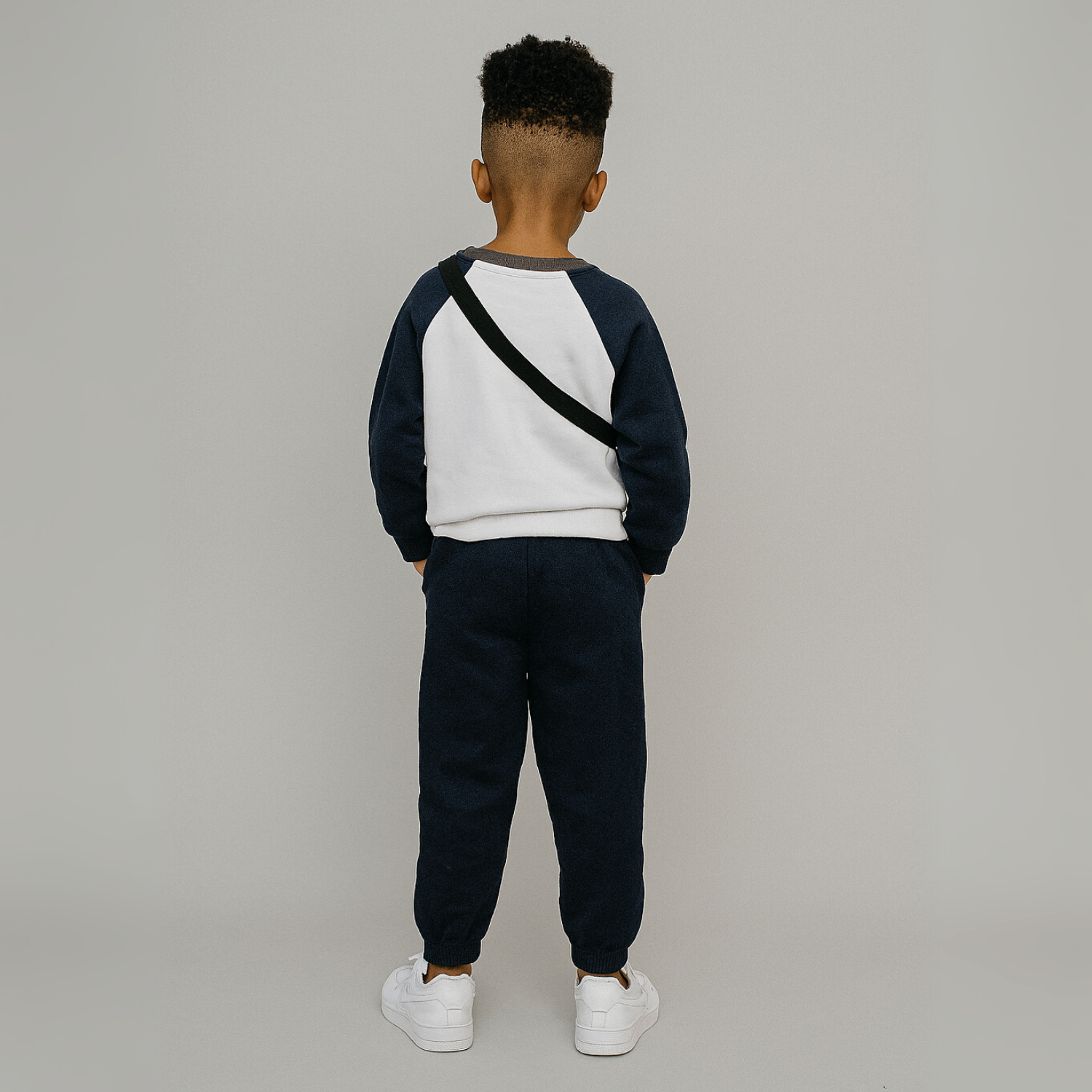 Smile Baby™ Boys’ Sporty Tracksuit Set with Pouch – Navy / Maroon  | Age 6m to 4 Years