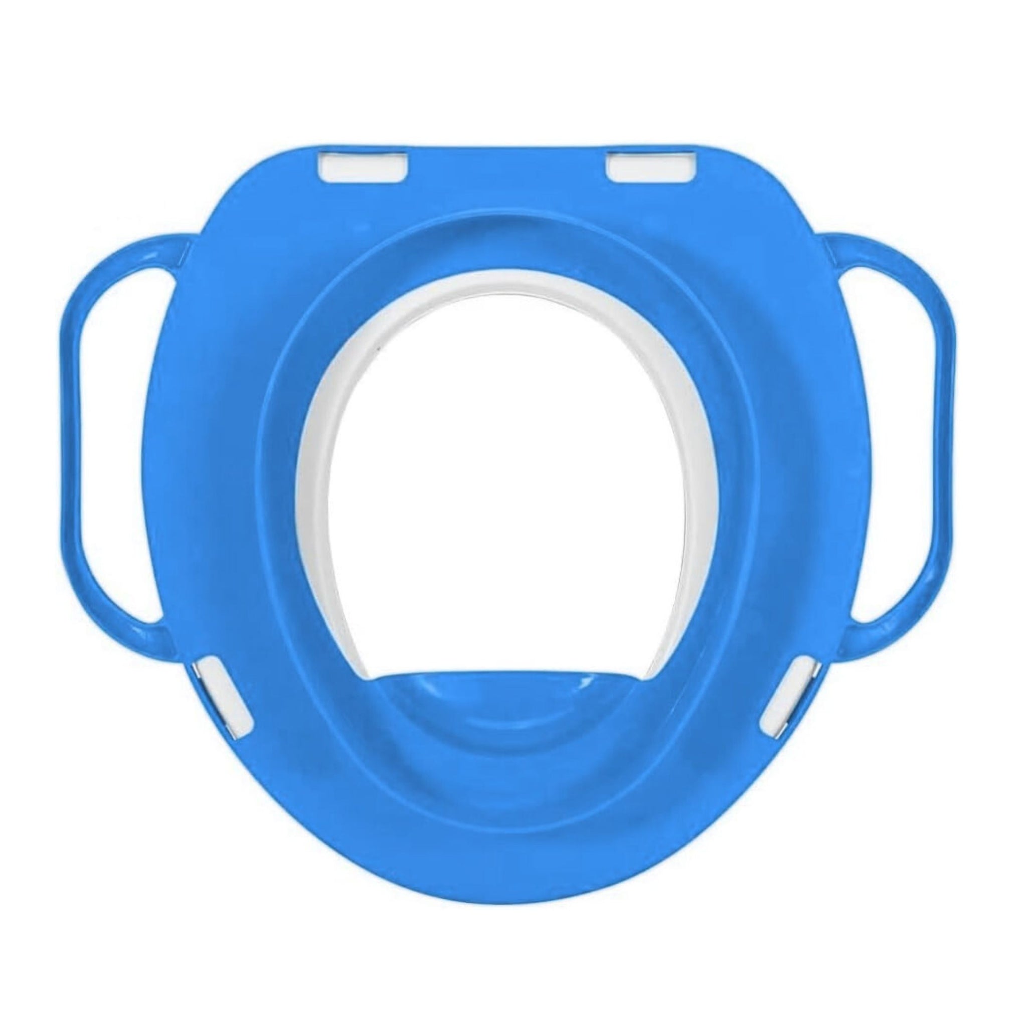 Mickey Mouse Potty Training Seat with Handles | Soft Cushioned Toilet Trainer for Kids | Anti-Slip Base | for Standard Toilet Seats (Blue)