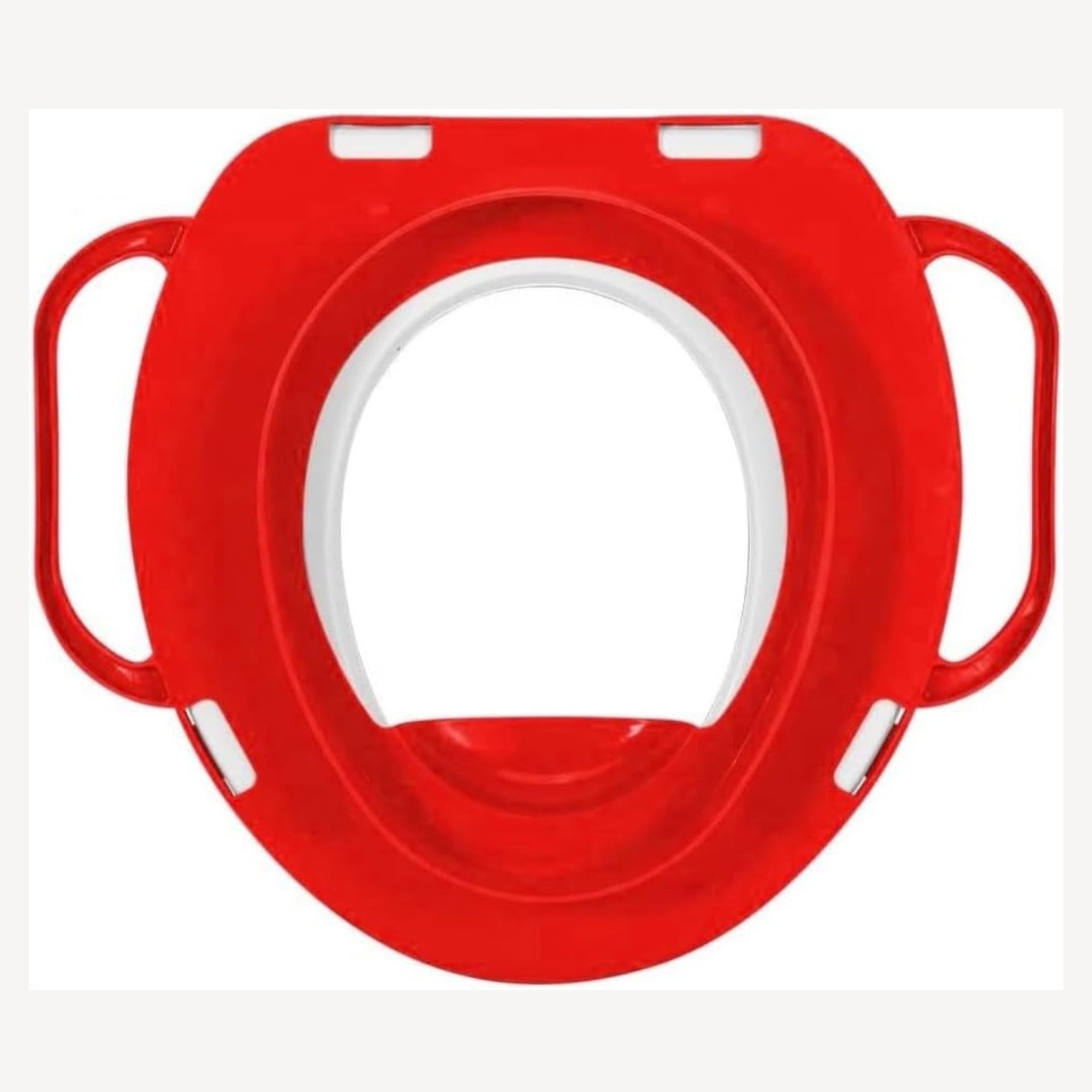 Smile Baby Kids Potty Training Seat with Handles | Soft Cushioned Toilet Seat for Boys & Girls | Fits All Standard Toilets | Marvel Super Hero Print (Red)