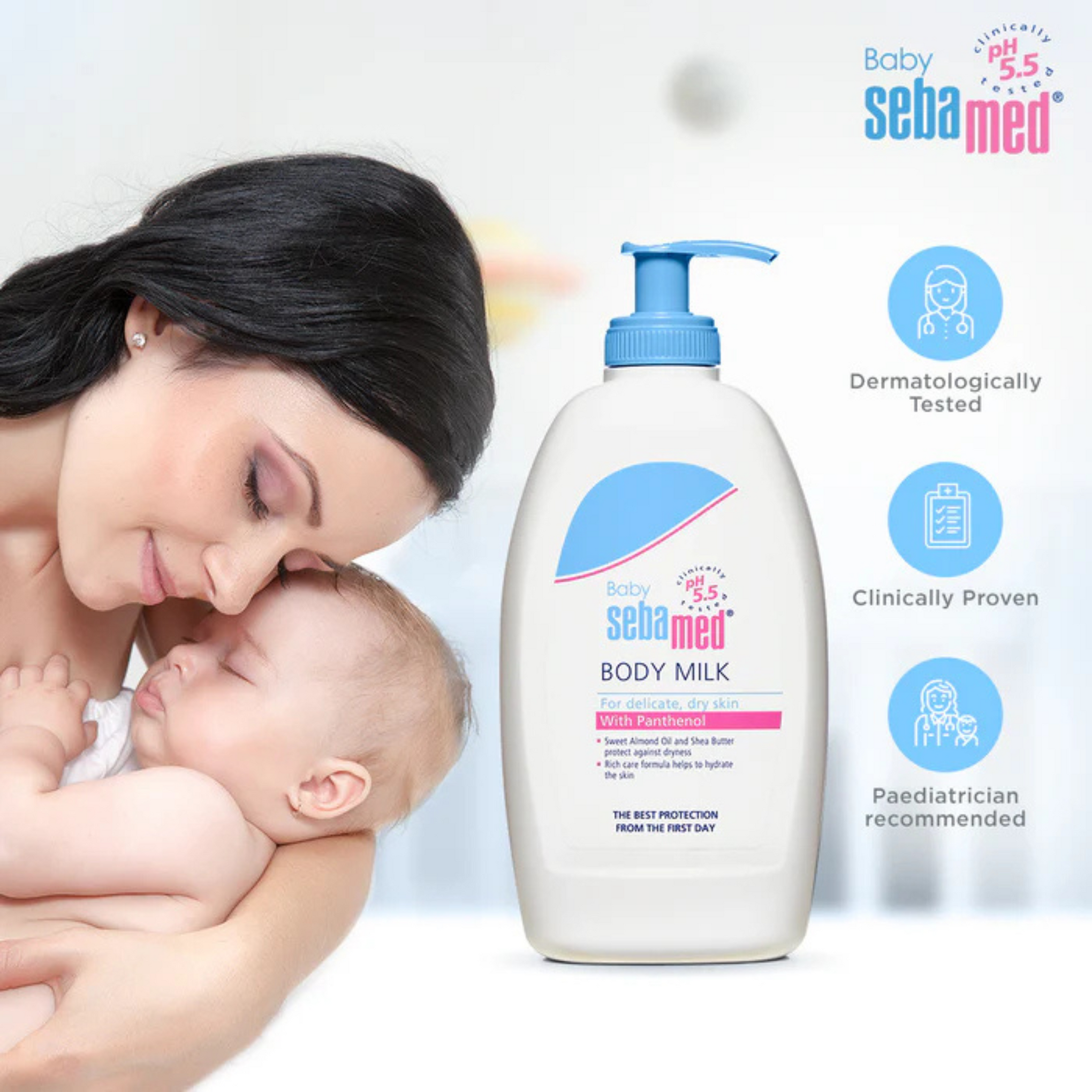 Sebamed Baby Body Milk |pH 5.5|Ideal for dry skin|Daily moisturisation|