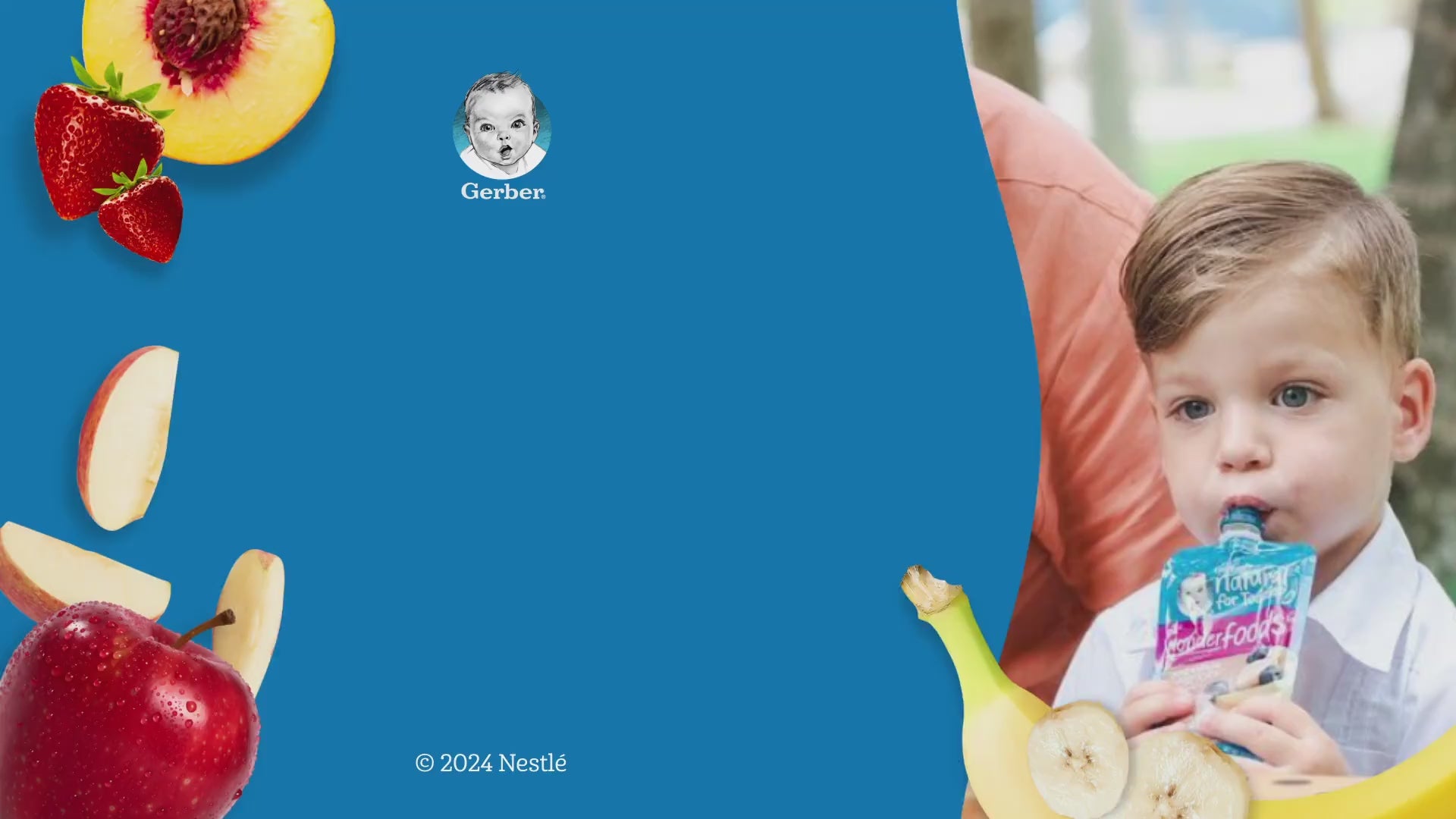Gerber Toddler Baby Food Pouch Non-GMO Apple Pear Peach - 3.5 oz