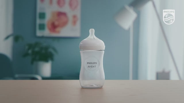 Philips Avent Natural Response Feeding Bottle-Anti Colic-330 ml-With Flow 4 Nipple-Transparent-3M+