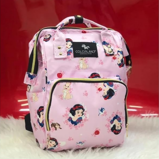 Smile Baby Diaper Bag/ Mummy Bag/ Nursery Bag Stylish Travelling Backpack Spacious, Multifunctional, Stylish & Waterproof baby bag.(  Queen Pink)