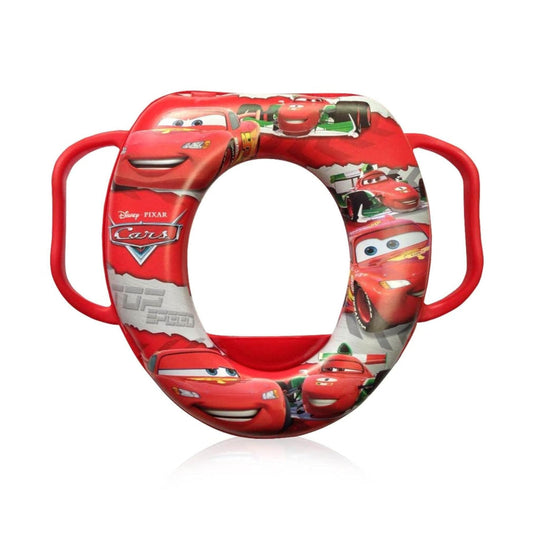 Smile Baby Disney Pixar Cars Potty Training Seat with Handles | Soft Cushioned Toilet Seat for Kids | Anti-Slip | For Boys & Girls | Age 1-6 Years