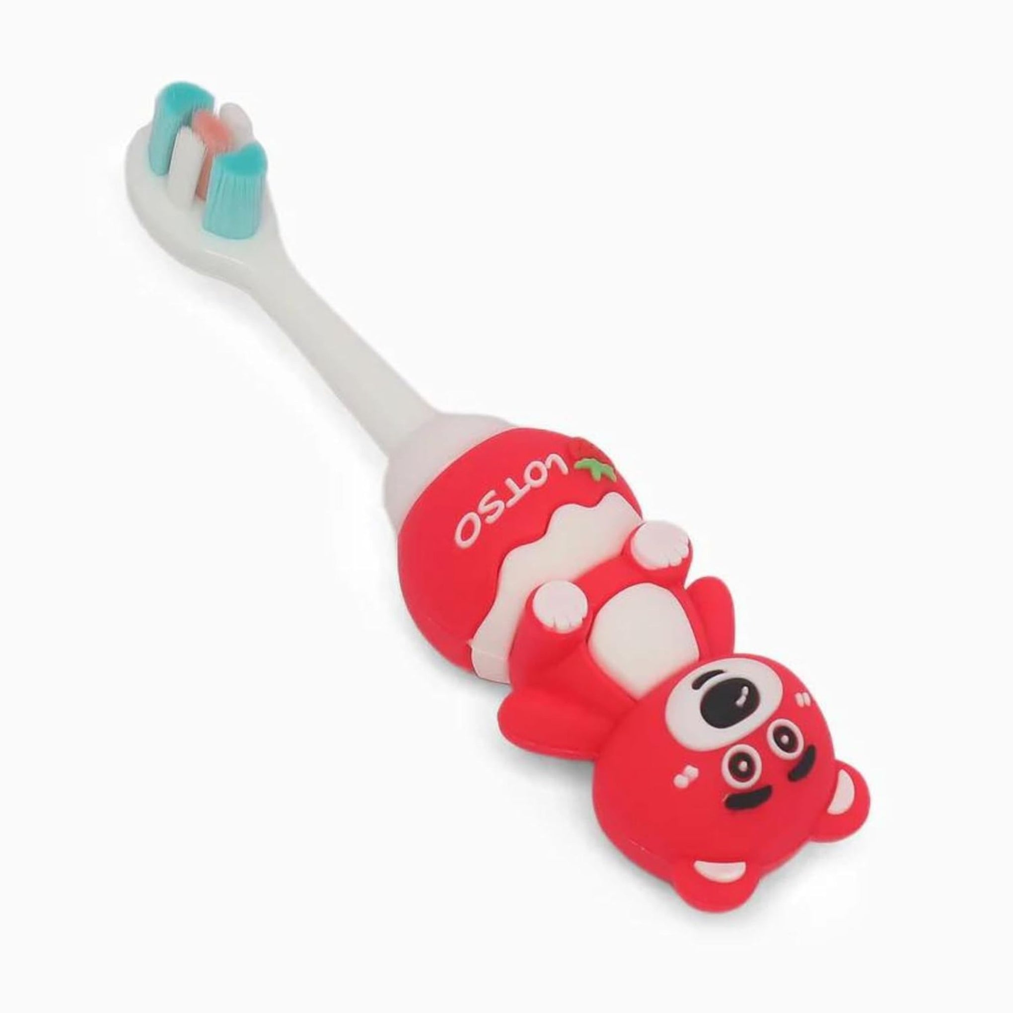 Smile Baby 3D Cartoon Handle Soft Bristles Toothbrush for Children's with Travel Case 2 To 7 Years (LOTSO RED COLORE 3D PANDA)