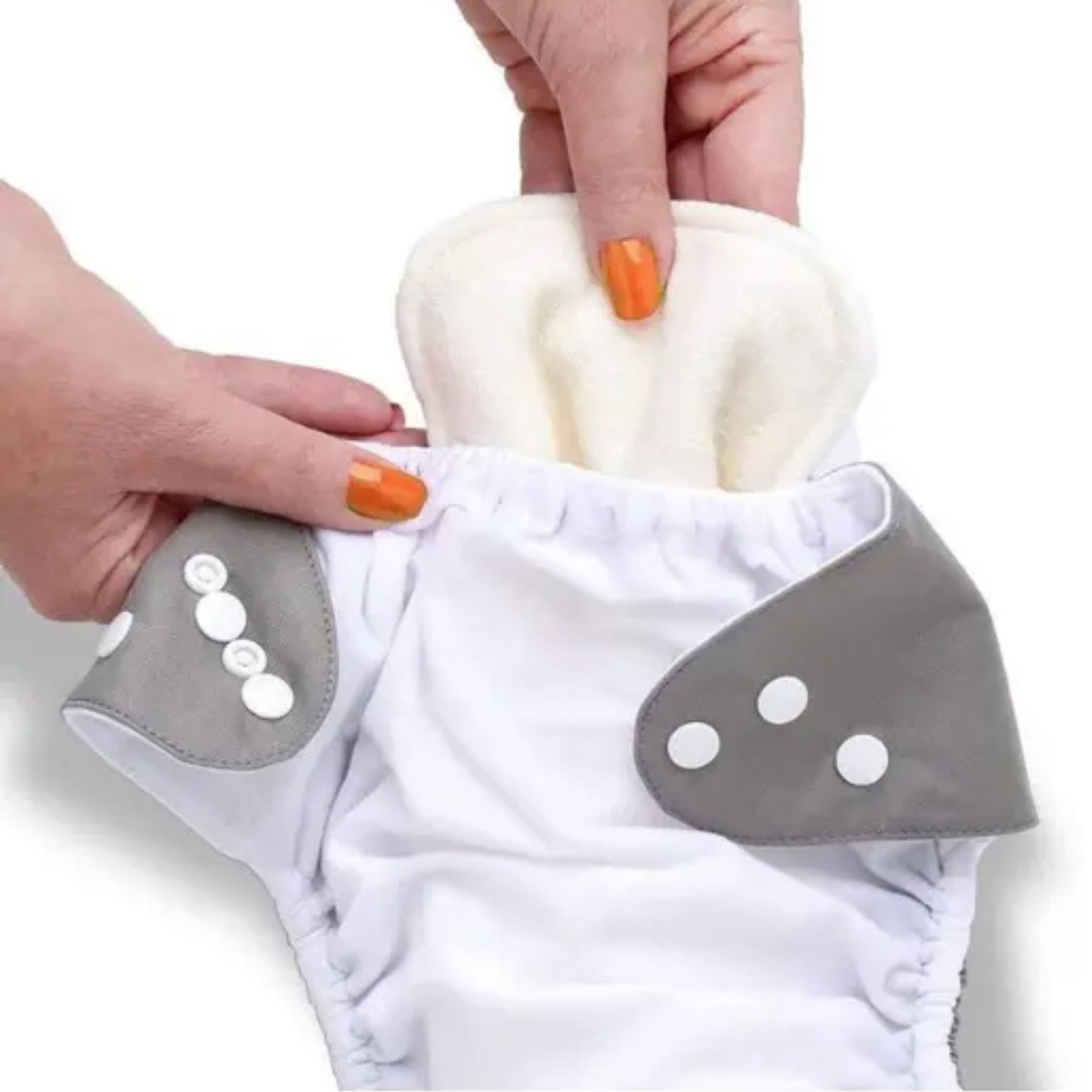 Smile Baby Reusable Washable BLUE Cloth Button Diaper With White Insert For Baby new Born To 2 year |  Plain & Blue Color Reusable Diaper