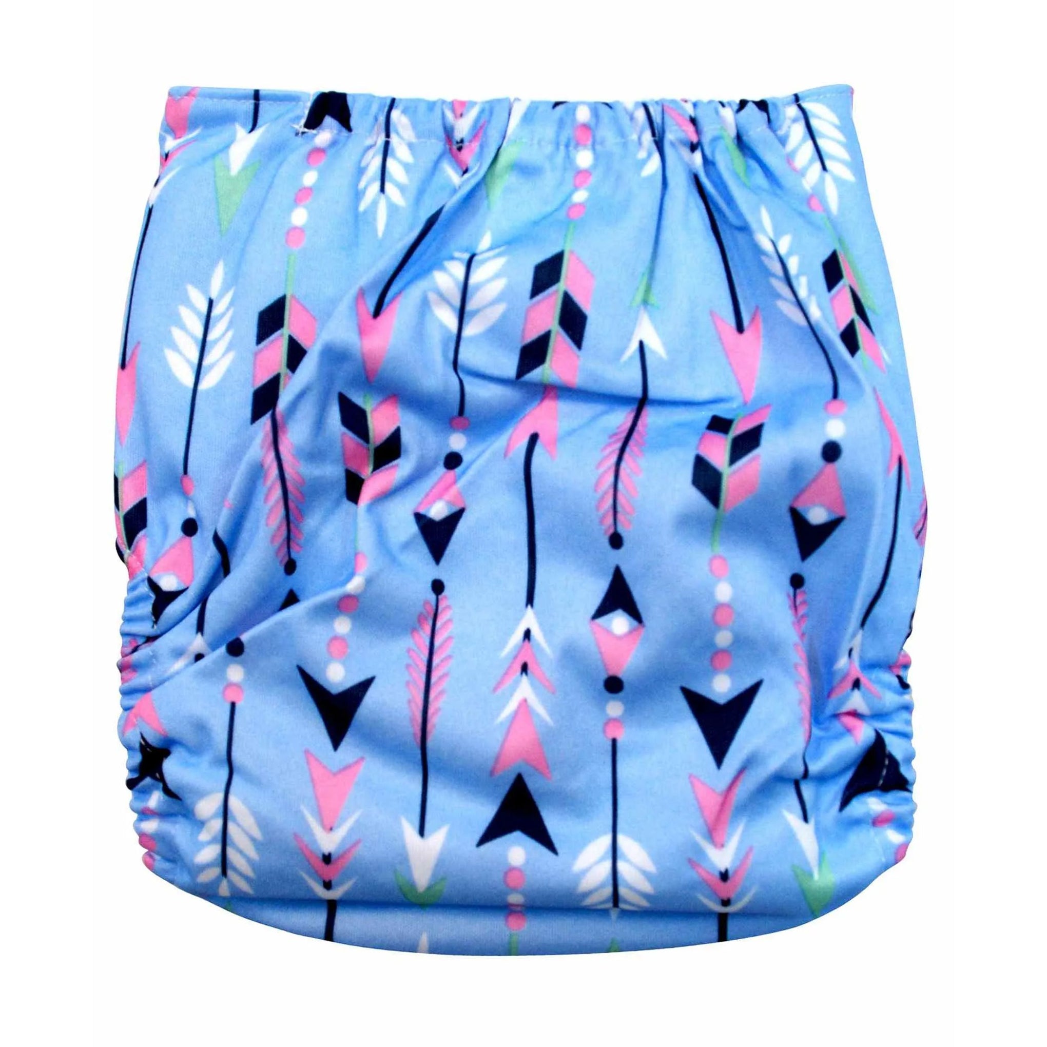 Smile Baby Reusable Diaper with Removable Liner Arrow Print - Blue | Baby Cloth Diapers 0 To 3 Years | Side Leakage Proof Washable Reusable Diaper For New Born Baby|Freesize, Reduces Rash