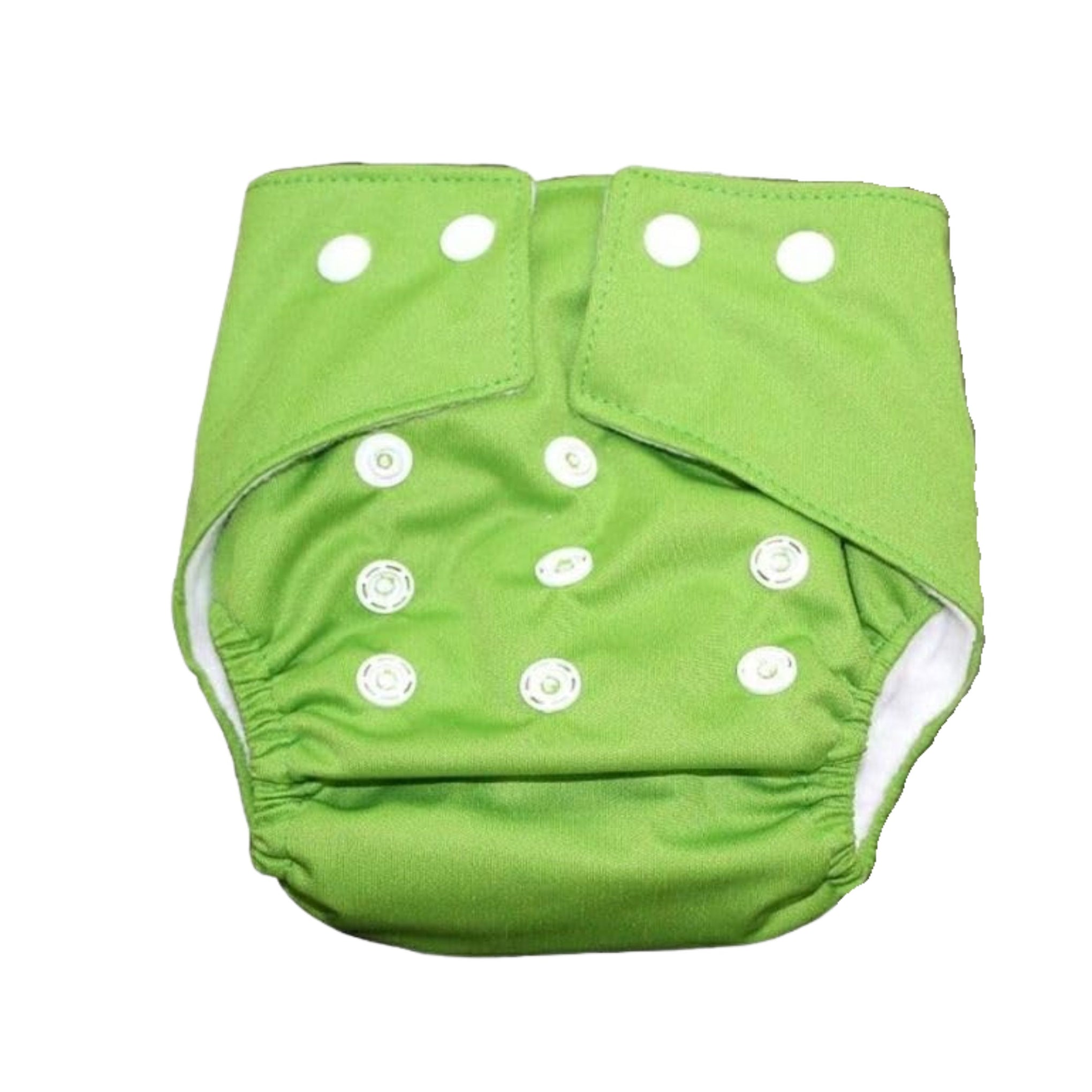 Smile Baby Reusable Cloth Diaper Nappies With Wet-Free Improved 6 Layer Microfiber Inserts for babies | Plain Green Color Reusable Dipper